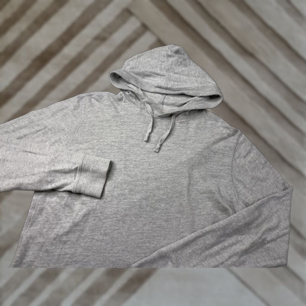 Faherty Faherty Hoodie Mens Regular Medium Slub Lightweight Pullover Drawstring Hooded Gray Cotton Jersey Size US M / EU 48-50 / 2 - 1 Thumbnail