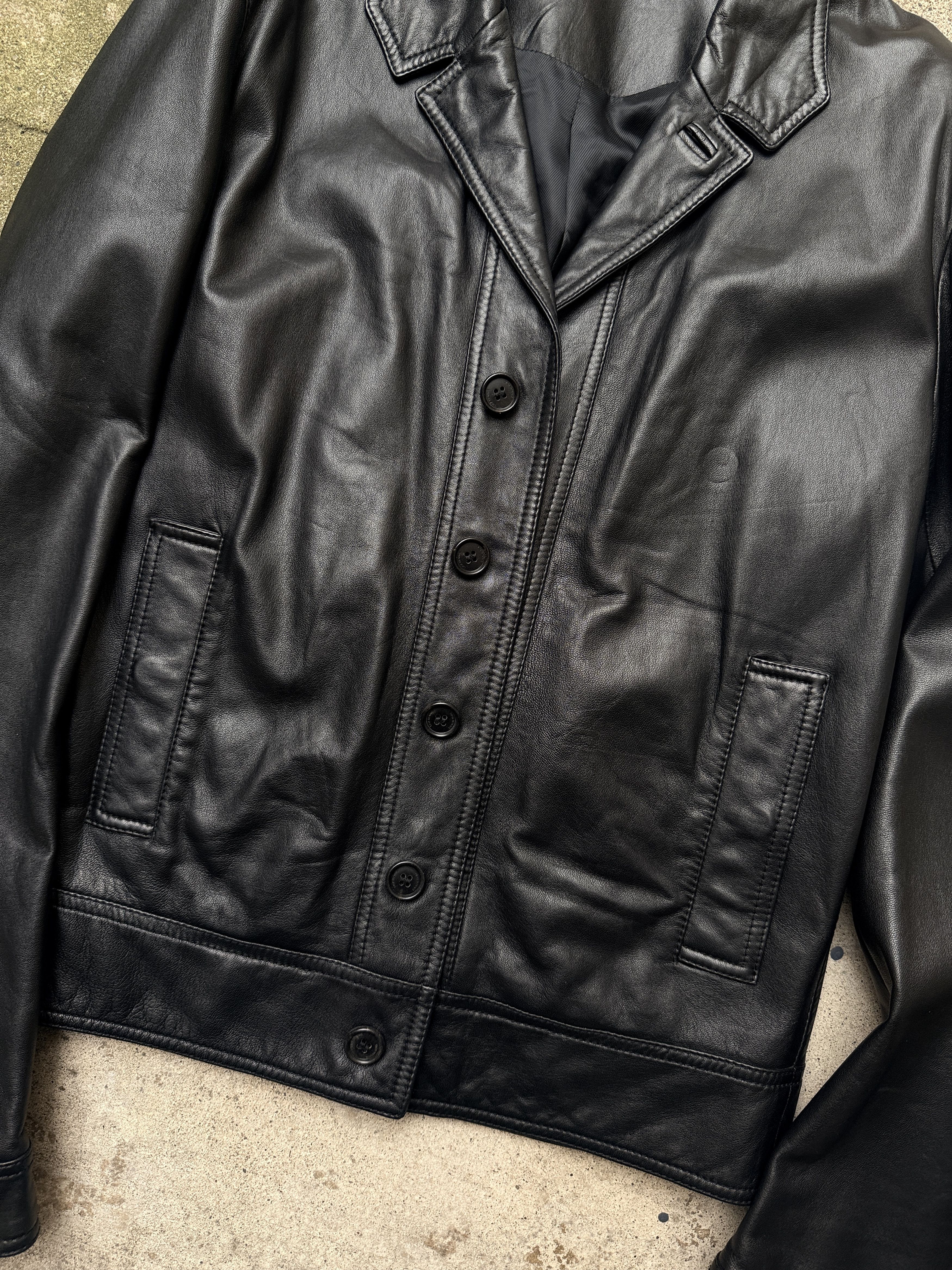 Dior dior homme black leather jacket ss08 spring summe 2008 48 Size US M / EU 48-50 / 2 - 4 Thumbnail