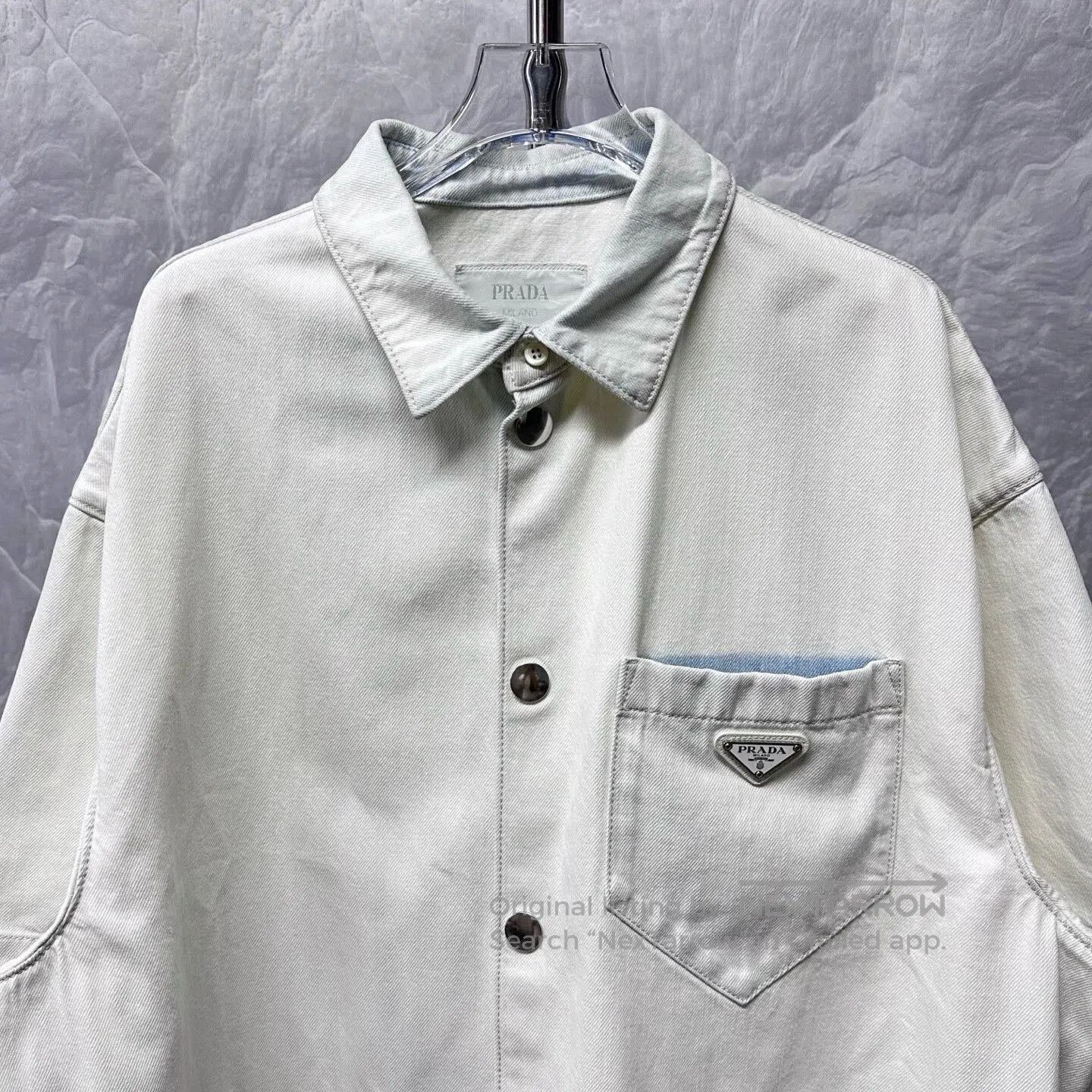 Prada prada washed pocket triangle denim short sleeve shirt. Size US XL / EU 56 / 4 - 2 Thumbnail
