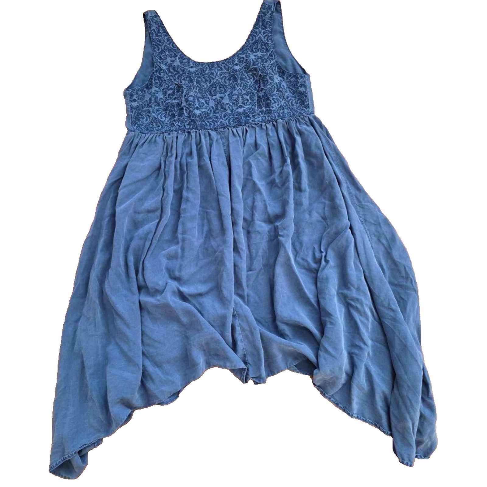 & Other Stories Sundance Blue Swing Dress Embroidered Size XS A001018 Size S / US 4 / IT 40 - 2 Thumbnail