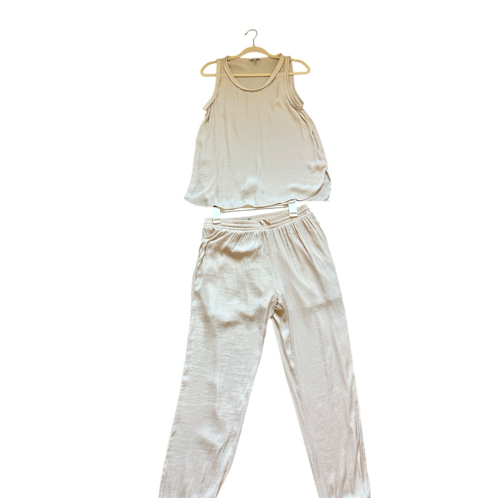 Other Naked Zebra Beige Round Neck Sleeveless Drawstring Joggers Size 28" / US 6 / IT 42 - 6 Thumbnail