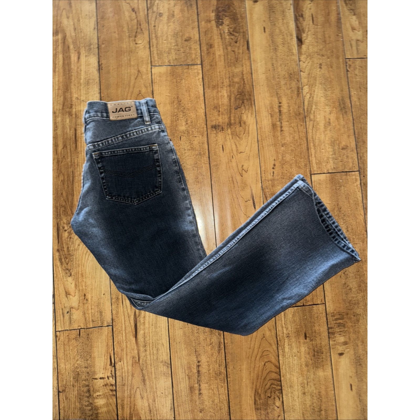 Vintage Jag Flared Denim Jeans Black Fade 30x30 Size 30" / US 8 / IT 44 - 1 Thumbnail