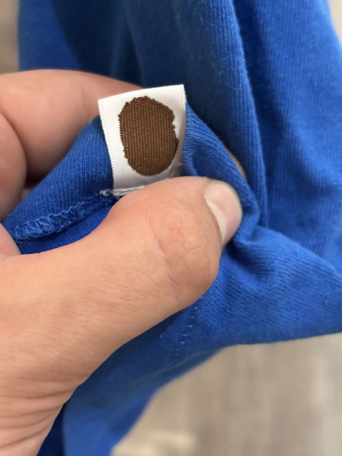 Bape A BATHING APE®️ Large College Tee (Blue) Size US L / EU 52-54 / 3 - 13 Thumbnail