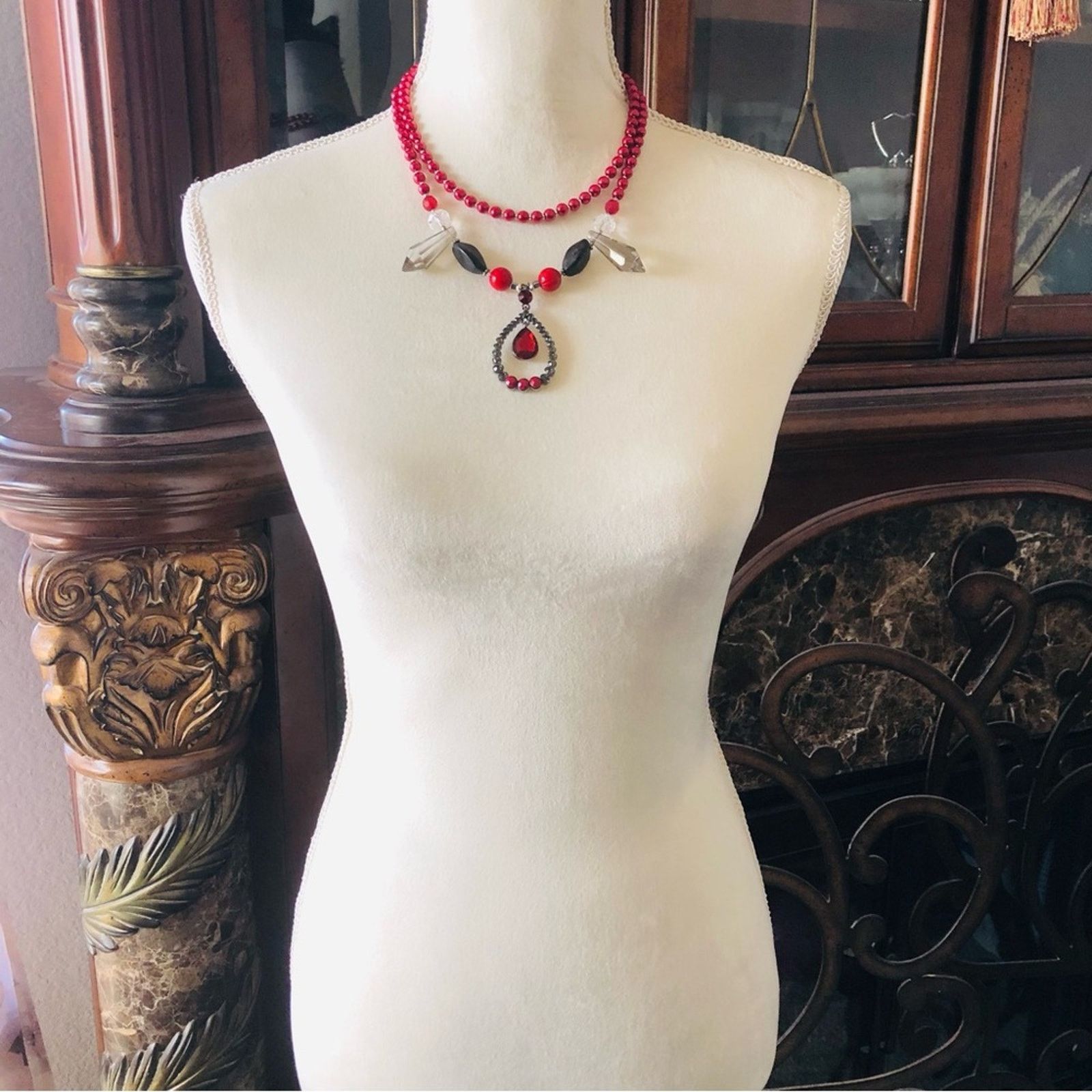 Handmade Handcrafted repurpose chalcedony Pearl necklace Size ONE SIZE - 6 Thumbnail