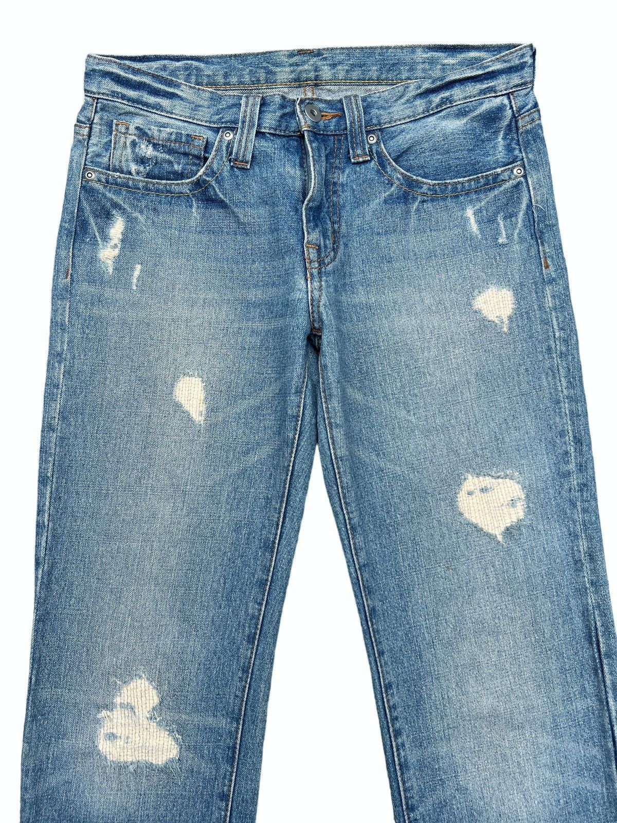 Japanese Brand Japanese Brand Distressed Patch Denim Jeans 31x30.5 Size US 31 - 4 Thumbnail