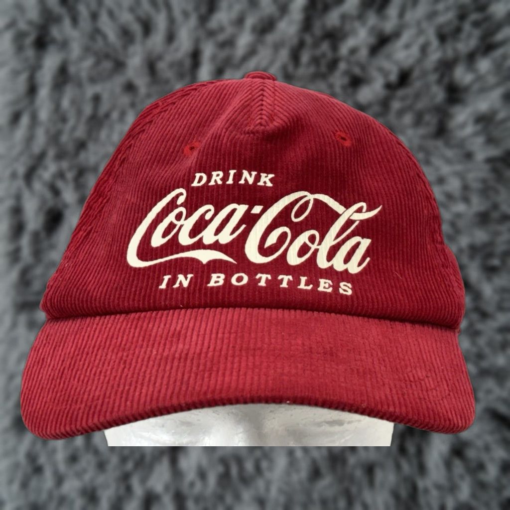 American Needle American Needle Coca-Cola Hat Cap Snap Back Drink in Bottles Coke Red Corduroy Cotton Polyester Size ONE SIZE - 1 Thumbnail