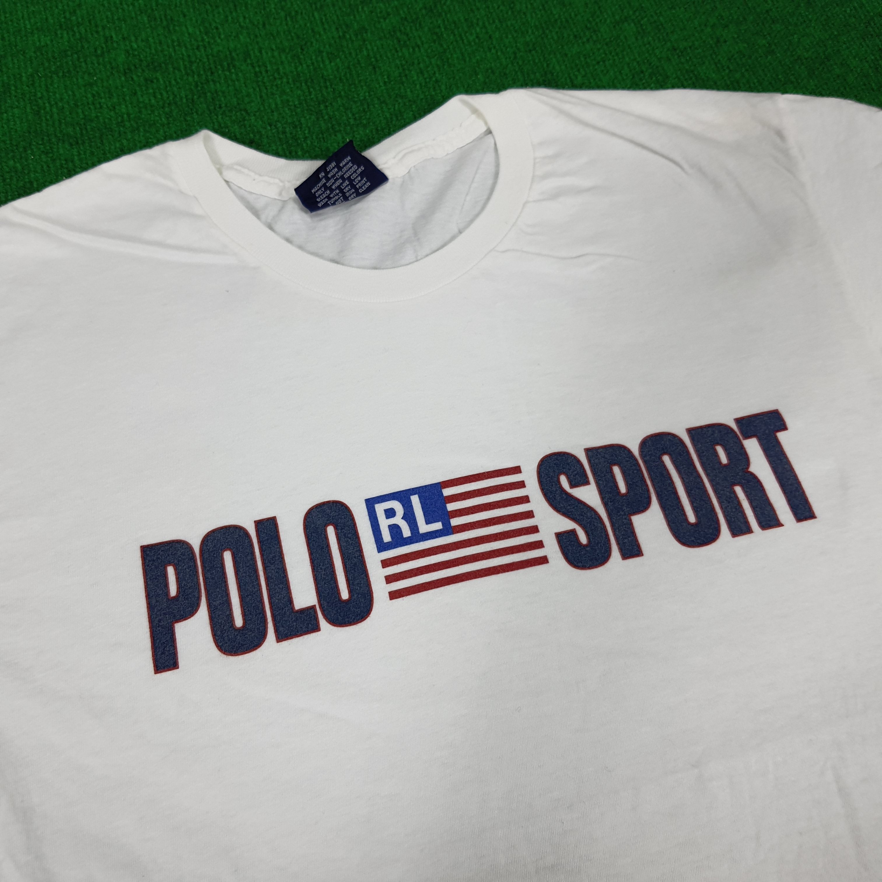 Polo Ralph Lauren × Ralph Lauren Sport Vintage POLO Sport Ralph Lauren American Flag T-shirt Size US L / EU 52-54 / 3 - 2 Thumbnail