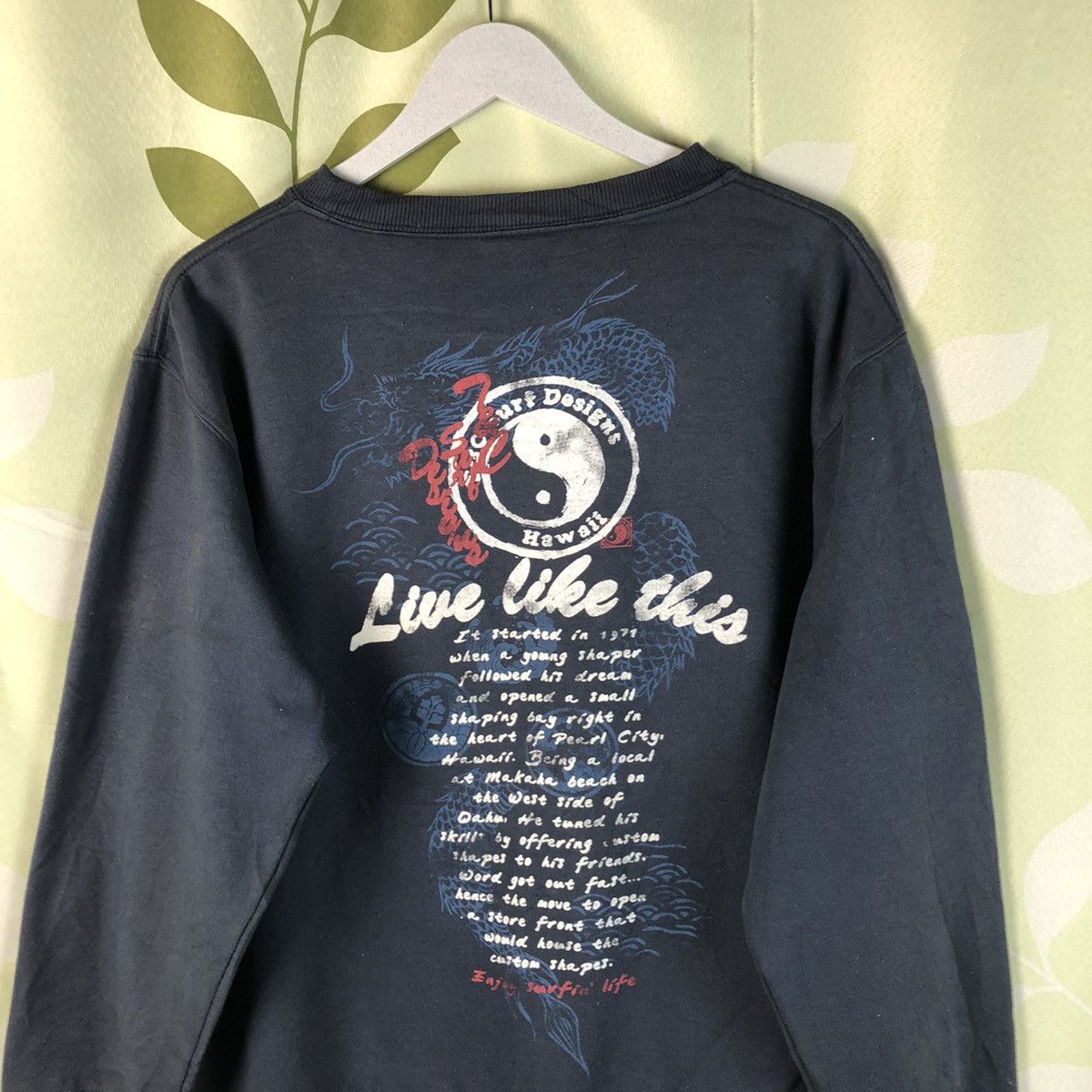 Japanese Brand T&C Surf Designs vintage Dark Blue Sweatshirt #7440 Size US L / EU 52-54 / 3 - 2 Thumbnail
