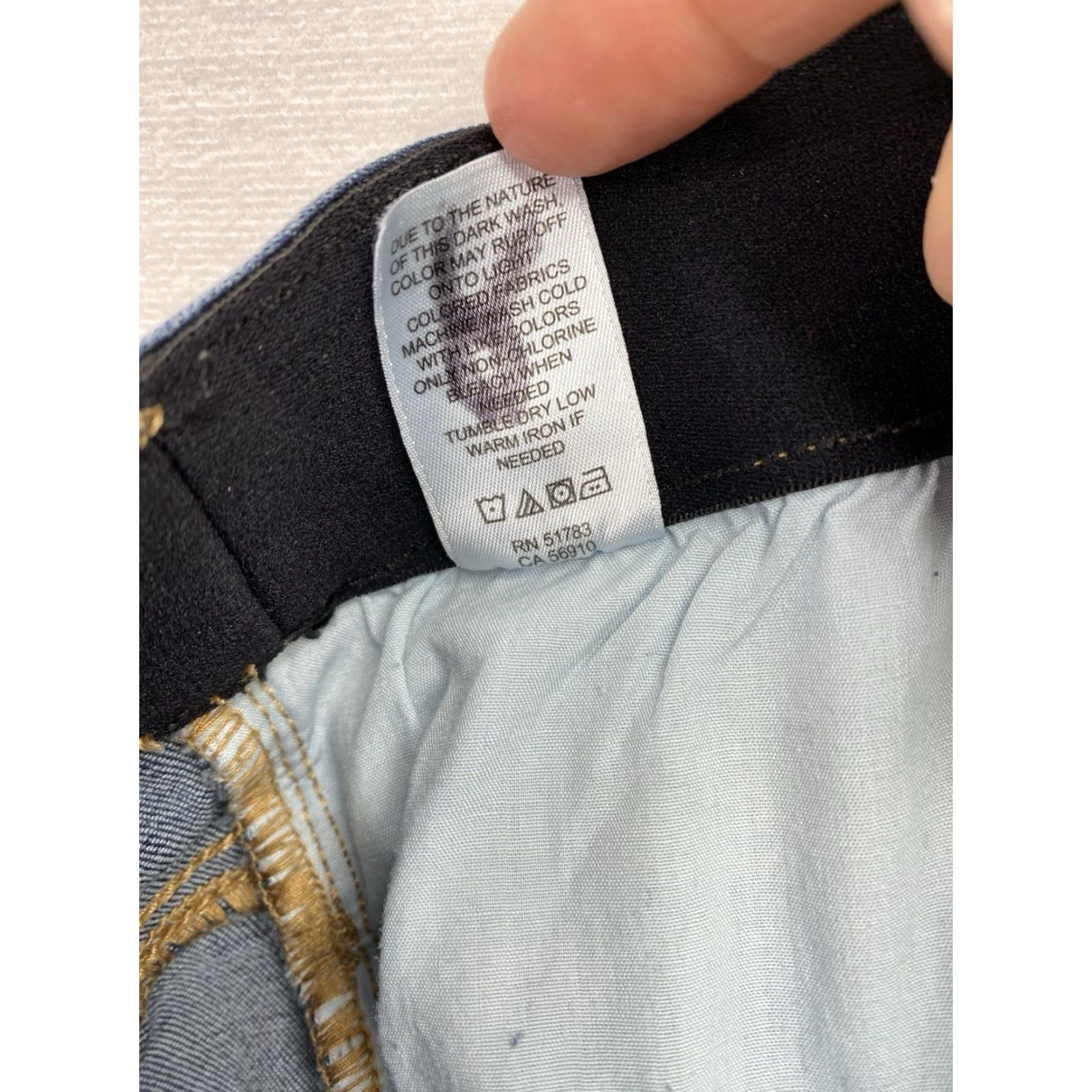 Vintage Maurices Jeans Womens 16 Reg Dark Wash Bootcut Stretch Denim Mid Rise Cotton Blend Blue 5-Pocket 31.5in Inseam Size 38" / US 16 / IT 52 - 7 Thumbnail
