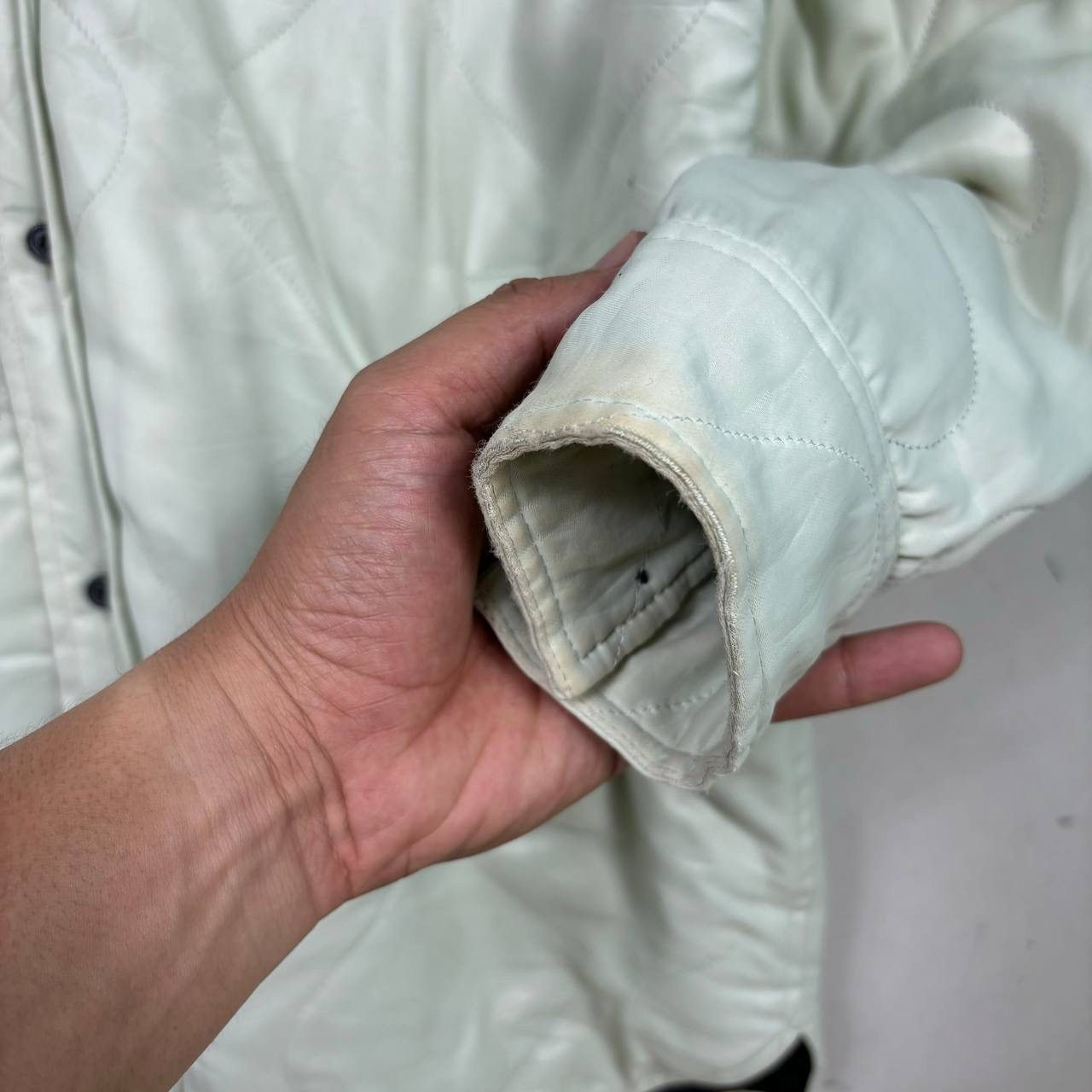 Acne Studios Acne Studios X Robbie Barrat FW20 Quilted Jacket Mint Green Size US L / EU 52-54 / 3 - 10 Thumbnail