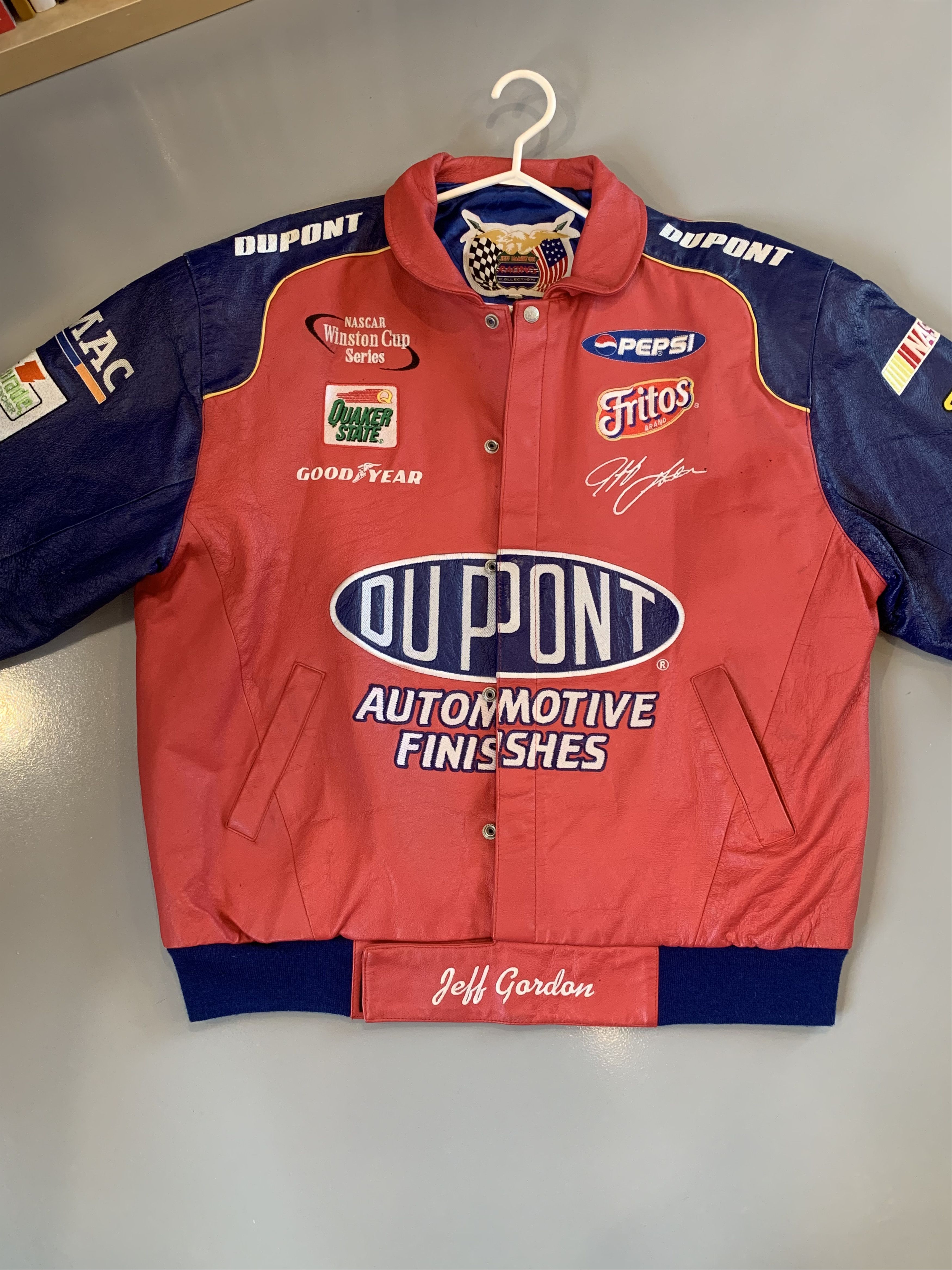 Jeff Hamilton RARE Jeff Hamilton NASCAR Genuine Leather Jacket Size US XL / EU 56 / 4 - 4 Thumbnail