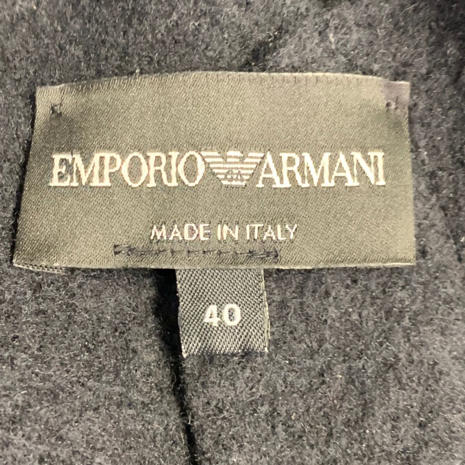 Emporio Armani Size 4 Black Virgin Wool Applique Sleeveless Casual Top Size S / US 4 / IT 40 - 6 Thumbnail