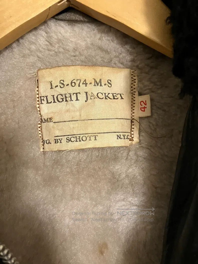 Schott Schott 674 Black Air Force Jacket Size US M / EU 48-50 / 2 - 5 Thumbnail
