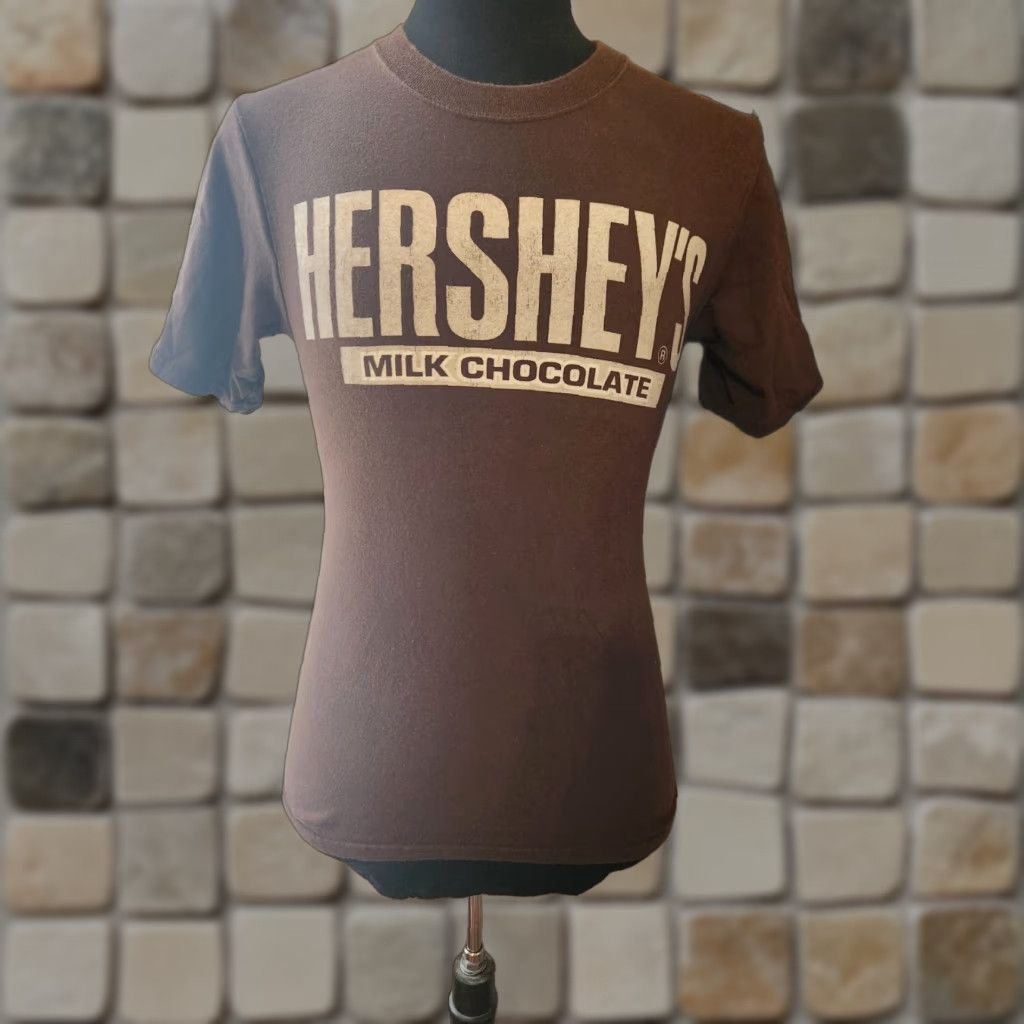 Vintage Mighty Fine Hersheys Chocolate Logo Brown Short Sleeve T Shirt Size Small Mens Crew Neck Graphic Print Vintage: No Regular Cotton Size US S / EU 44-46 / 1 - 1 Thumbnail