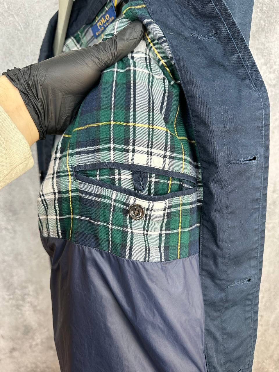 Polo Ralph Lauren Polo Ralph Lauren English Plaid Lined Trench Coat Navy Size US L / EU 52-54 / 3 - 15 Thumbnail