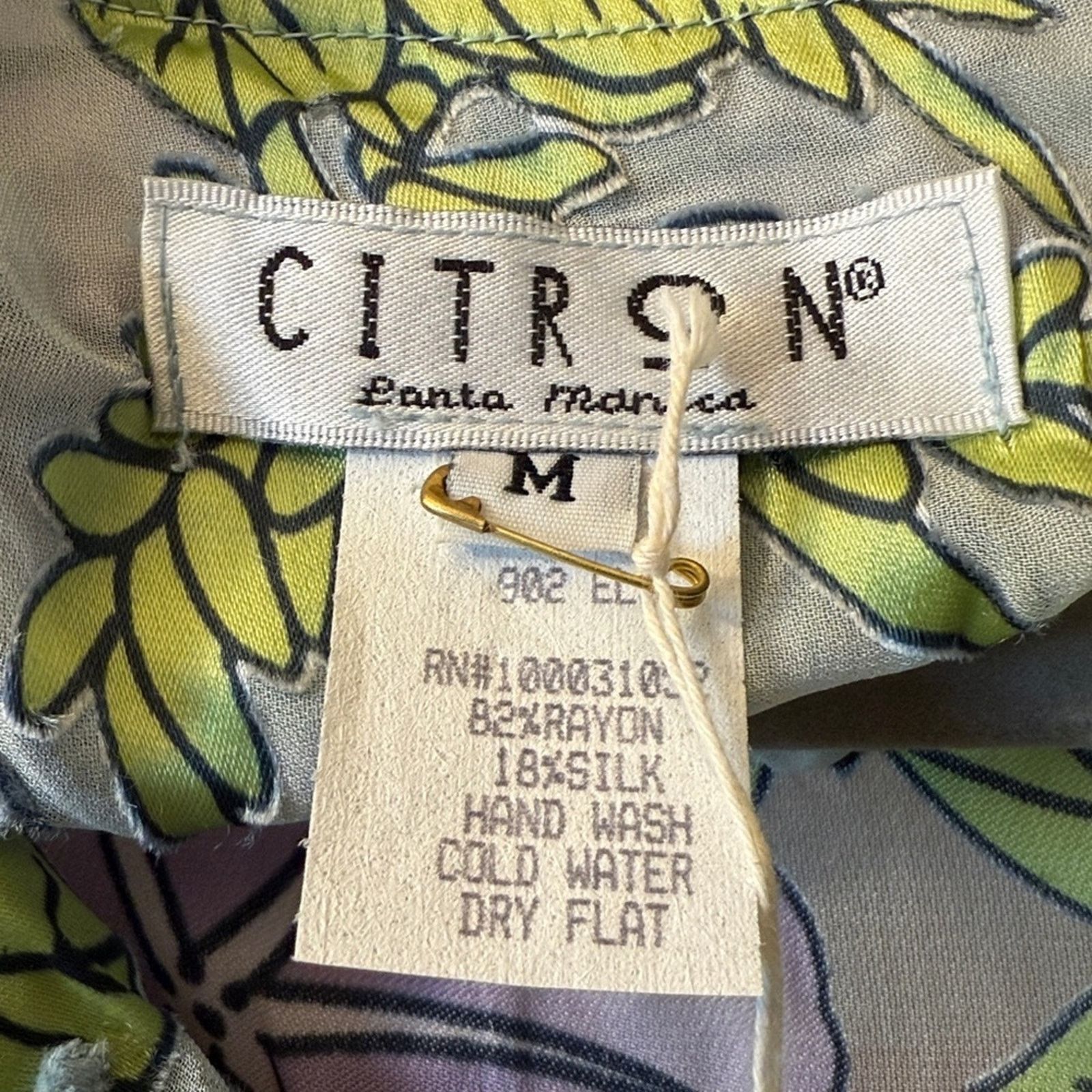 Other NWT Citron, Santa Monica silk blend button floral top Size M / US 6-8 / IT 42-44 - 5 Thumbnail