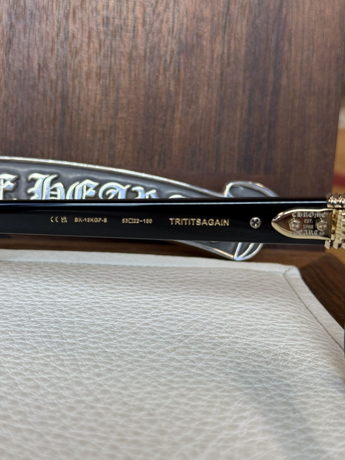 Chrome Hearts Chrome Hearts Tritisagain Glasses Size ONE SIZE - 7 Thumbnail