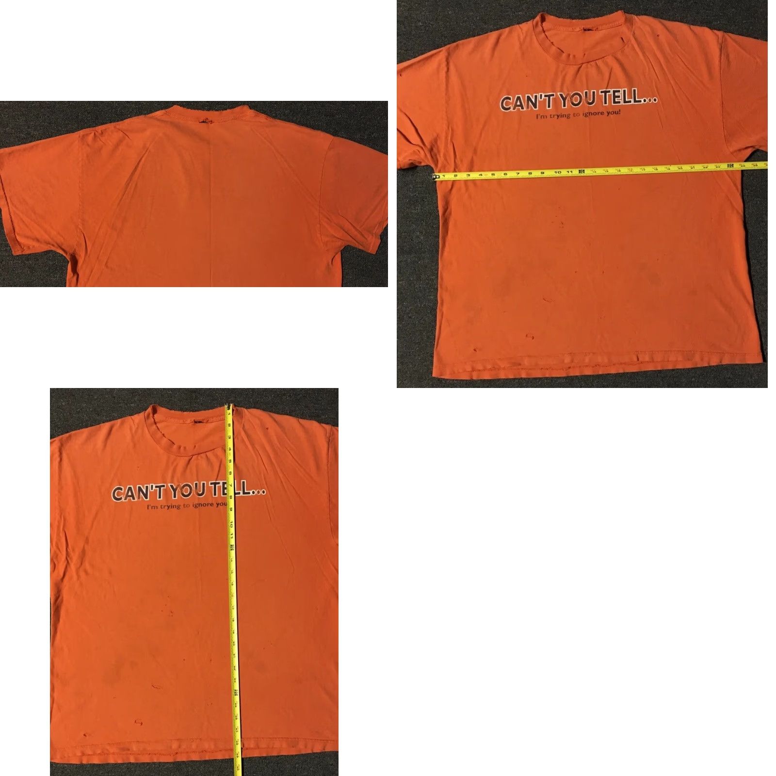 Thrasher VINTAGE I’m Trying To Ignore You Thrashed Faded Shirt XL Orange Mens T-Shirt 80s 90s Grunge Sarcasm Funny Saying Distressed Size US XL / EU 56 / 4 - 9 Thumbnail