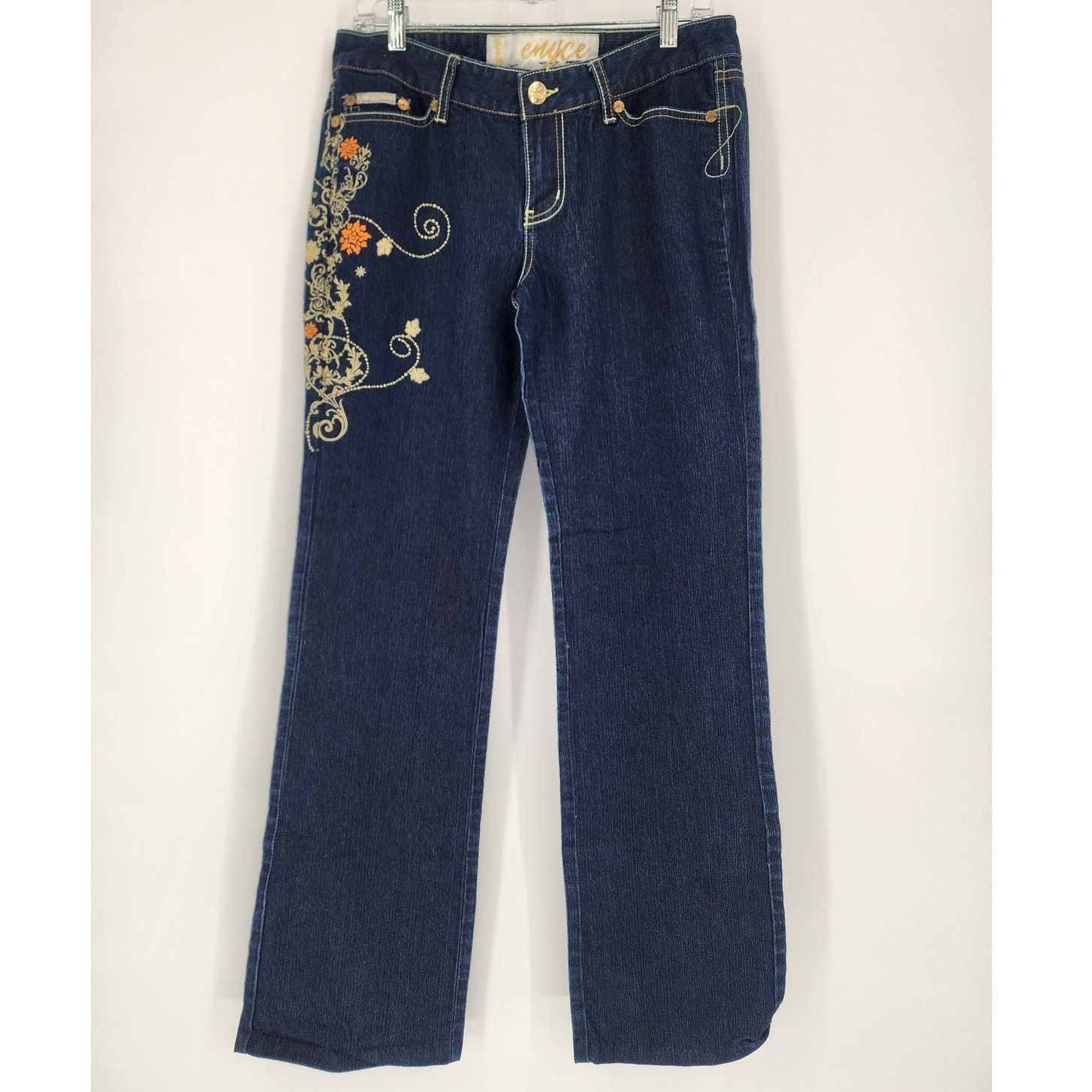 Enyce Y2K Enyce Dark Wash Embroidered Denim Jeans Women’s Size 11 Size 30" / US 8 / IT 44 - 14 Thumbnail