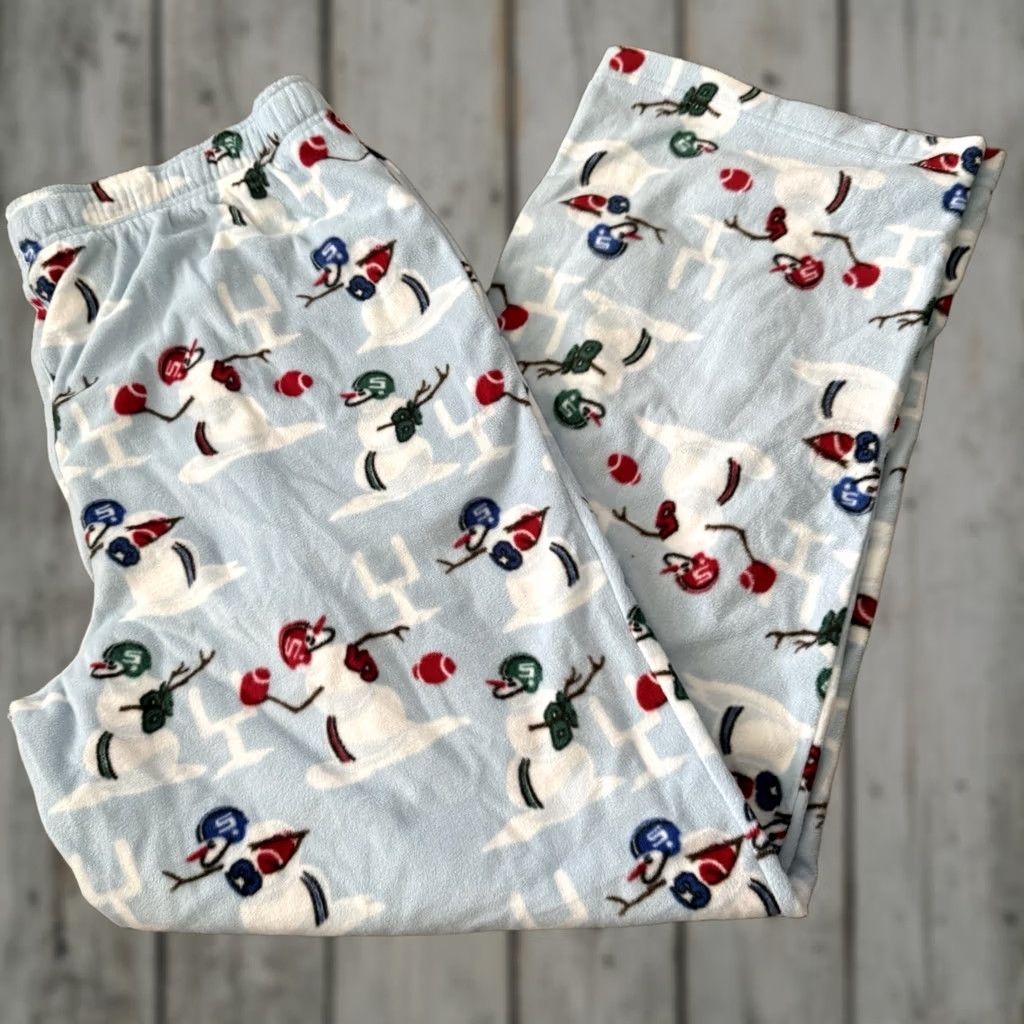 Croft & Barrow Croft & Barrow Fleece Pants Mens Large Football Snowmen Cozy Warm Lounge NEW Size US 33 - 1 Thumbnail