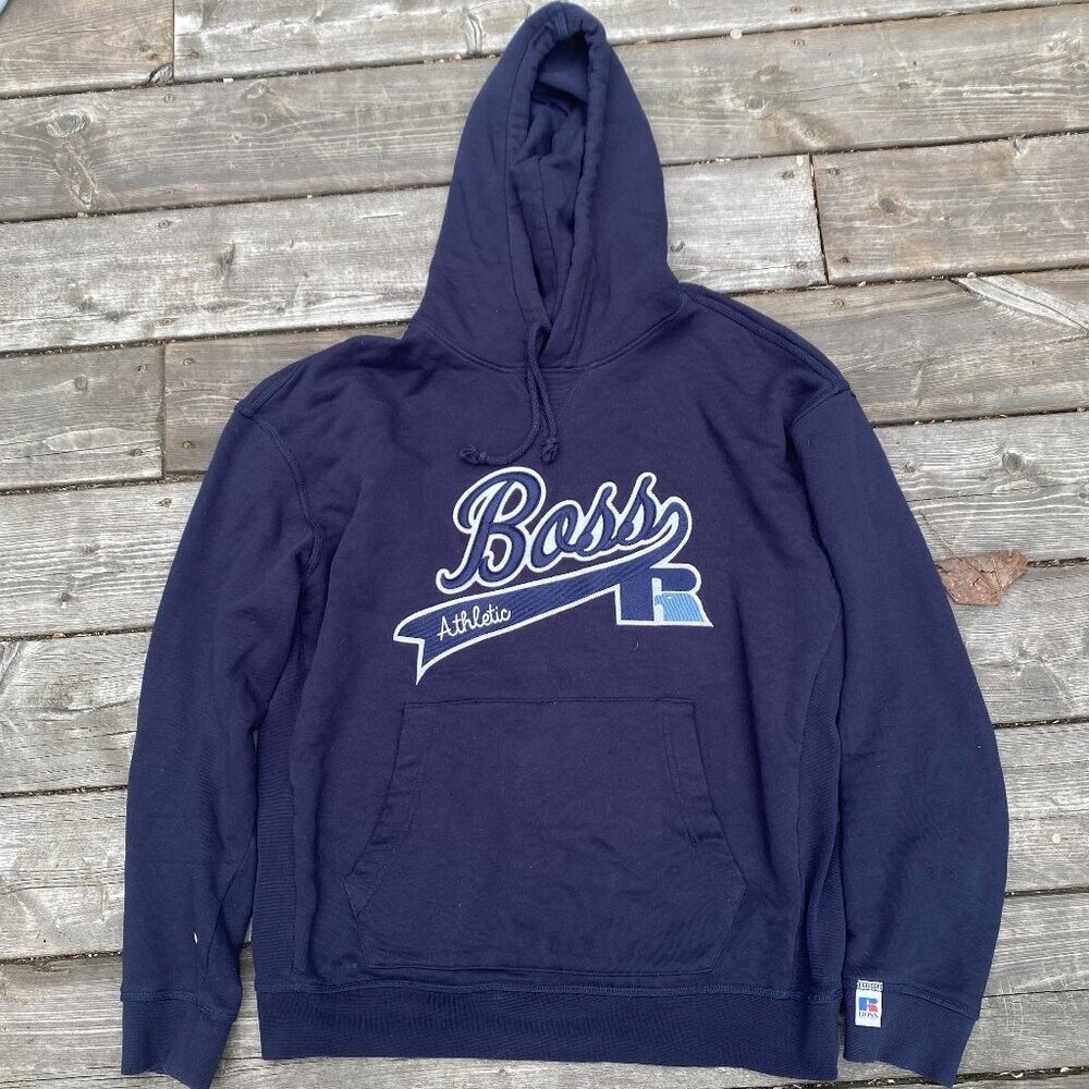 Hugo Boss × Russell Athletic RARE HUGO BOSS X Russell Athletic Hoodie Sweater Embroidere Size US L / EU 52-54 / 3 - 2 Thumbnail