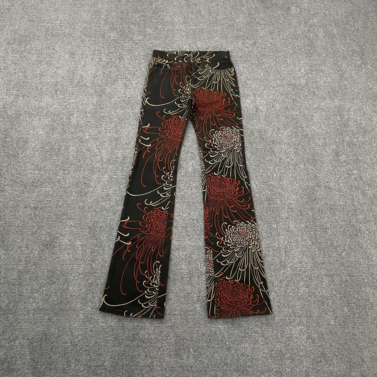 Japanese Brand Glamdy Flared Pants Floral Printed Size 22" - 1 Thumbnail