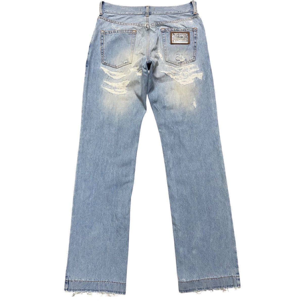 Dolce & Gabbana Dolce&gabbana Repaired Denim Jeans Lightwash Size US 34 / EU 50 - 2 Thumbnail