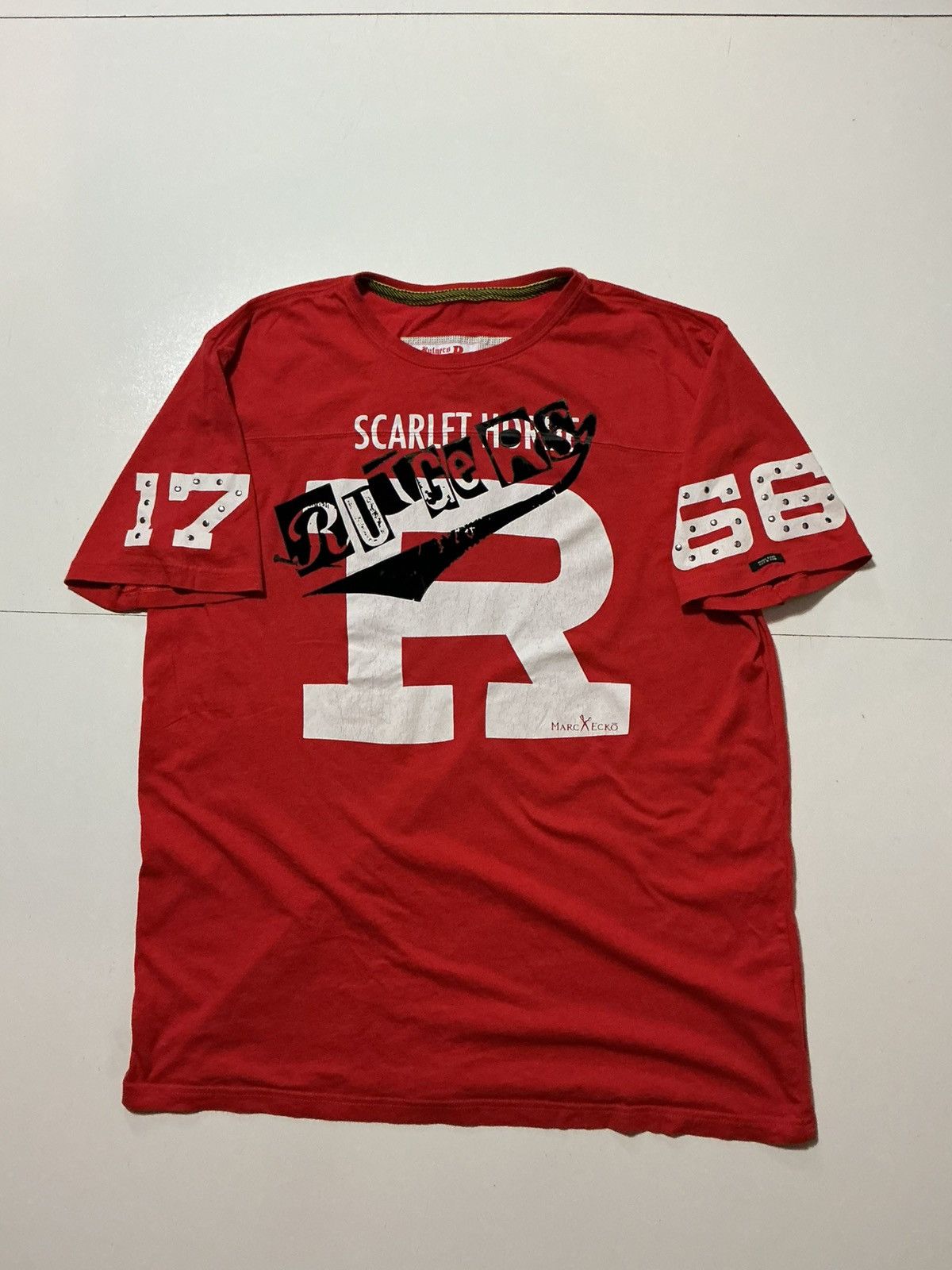 Marc Ecko Marc Ecko Rutgers University Scarlet Knights Y2K T-Shirt Size US XXL / EU 58 / 5 - 1 Thumbnail