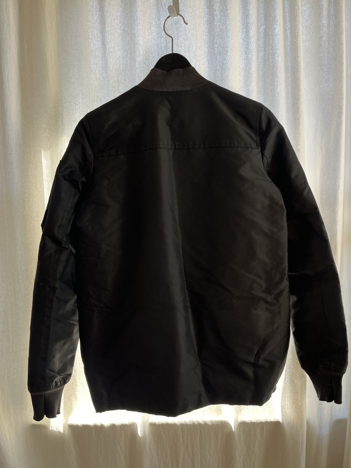 Rick Owens Rick Owens SS18 Asymmetric Flight Bomber Jacket (Black) Size S / US 4 / IT 40 - 2 Thumbnail