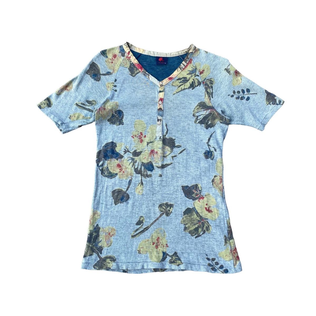 45rpm Indigo Dyed Floral Shirt Size S / US 4 / IT 40 - 1 Thumbnail