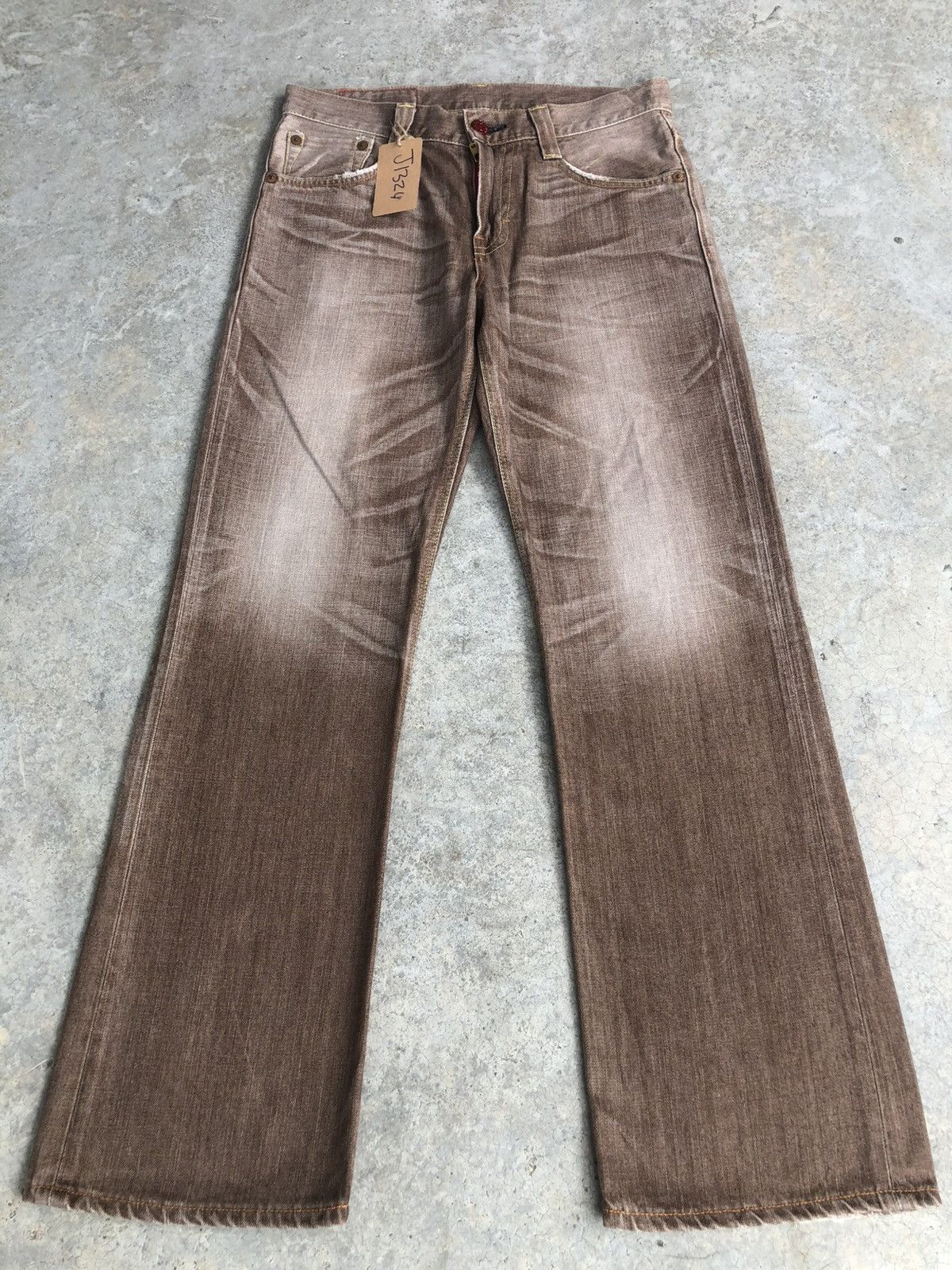 If Six Was Nine Japanese Edwin 503 Flared Jeans Distressed Size US 33 - 1 Thumbnail
