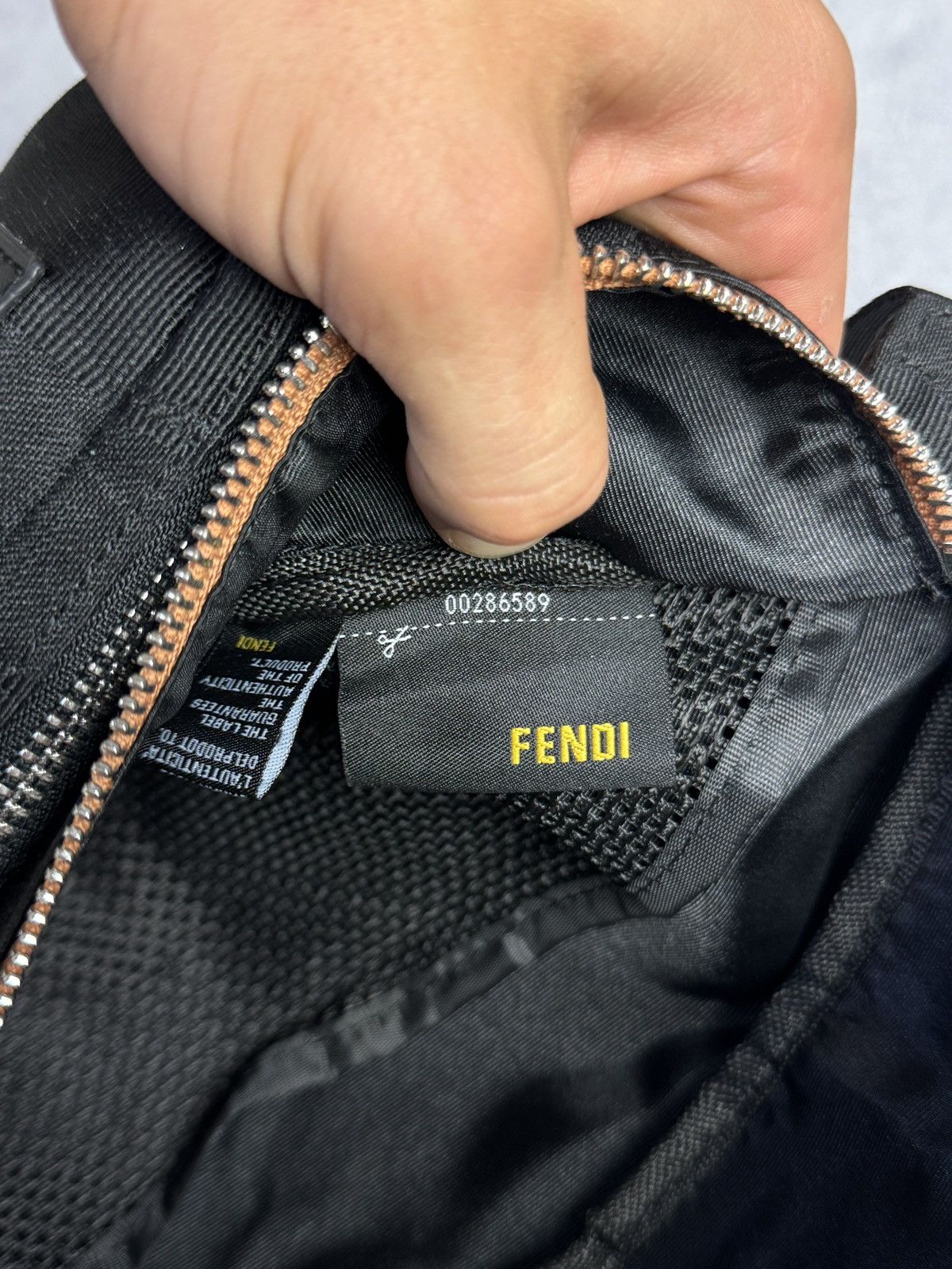 Fendi Nylon Pouch Luxury Sling Logo Banan Shoulder Y2K Bag