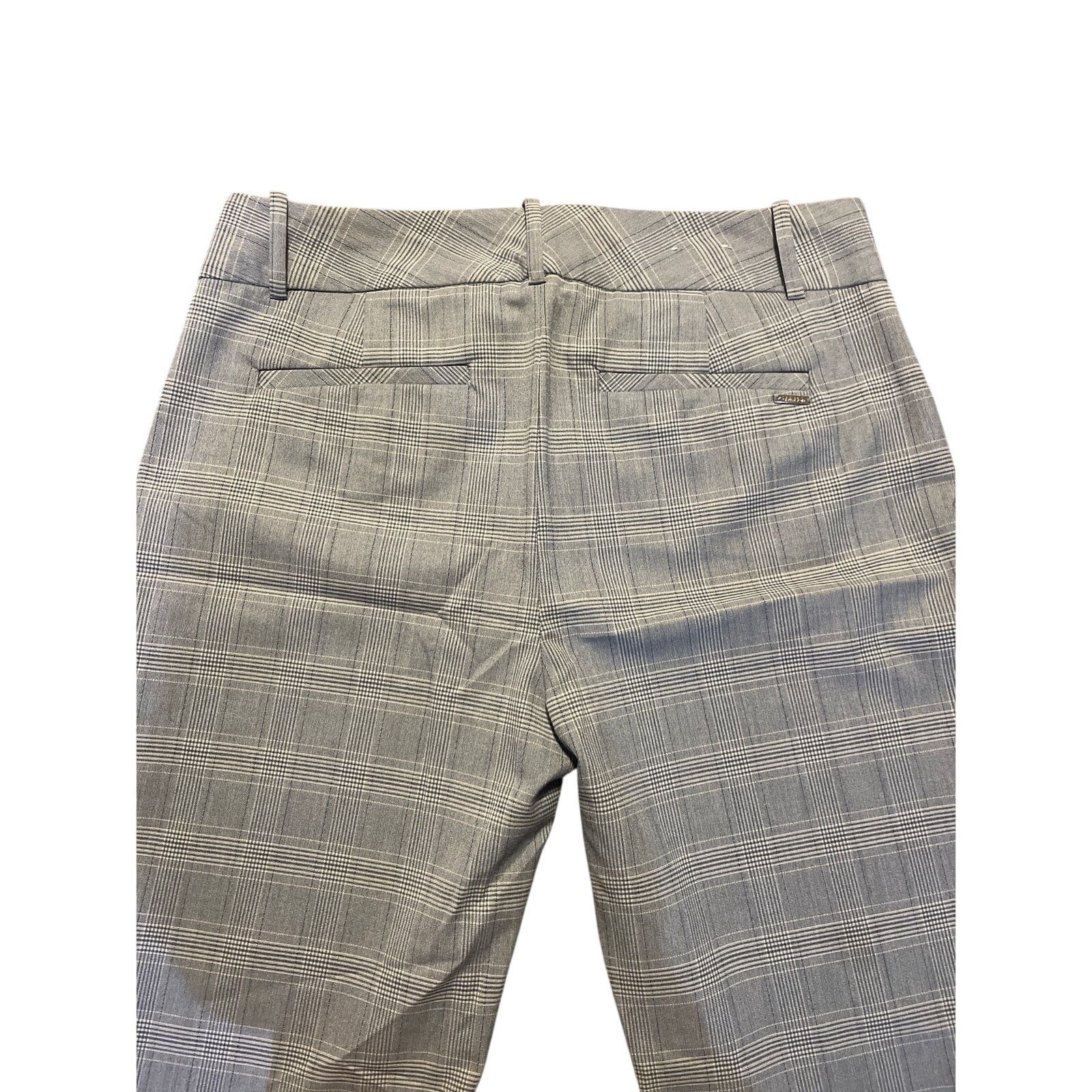 Calvin Klein Plaid Blue Houndstooth Trousers Pants Career Office Preppy Size 28" / US 6 / IT 42 - 4 Thumbnail