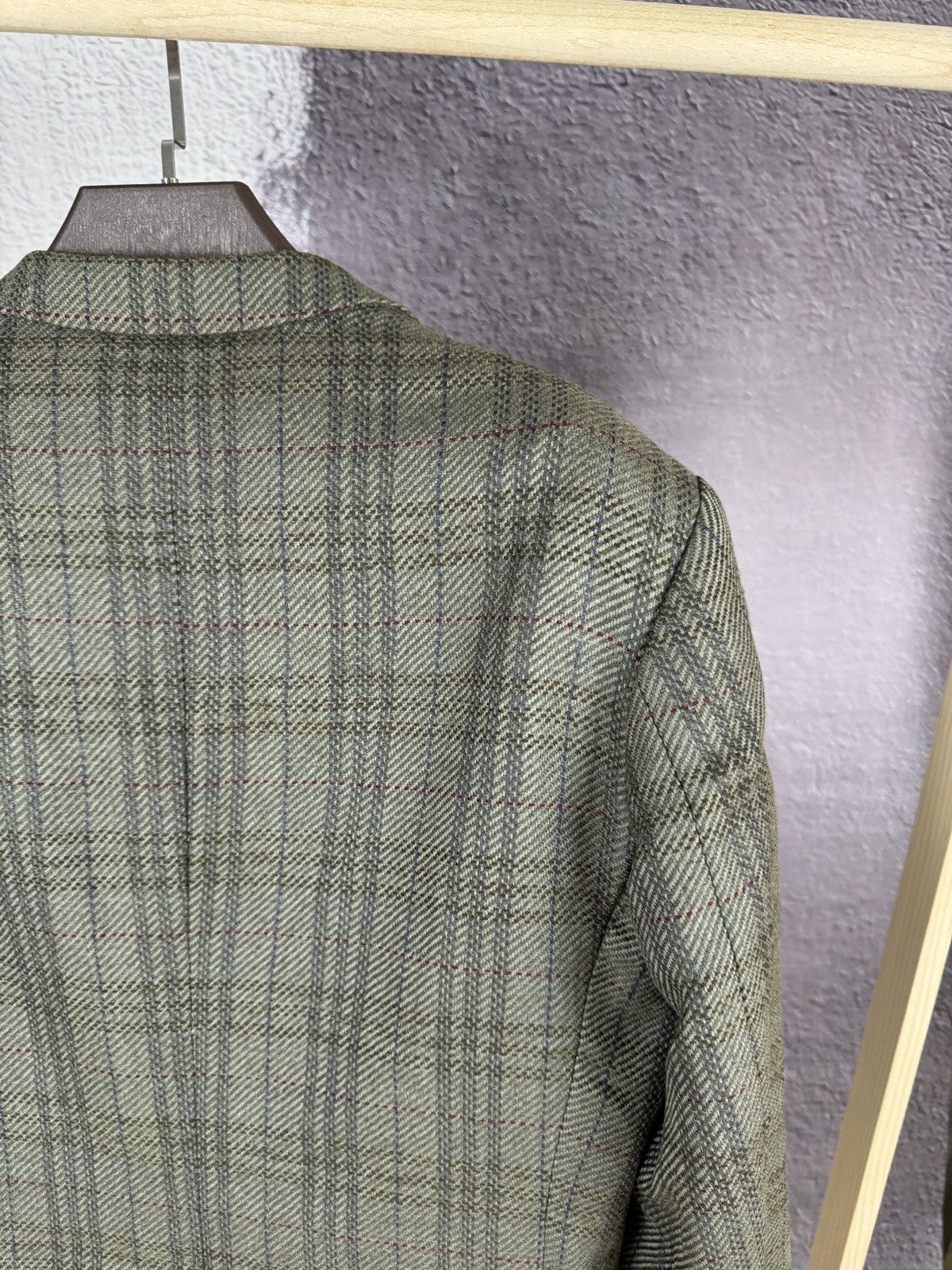 Vintage Yves Saint Laurent diffusion hommes checkered wool blazer Size 44R - 14 Thumbnail