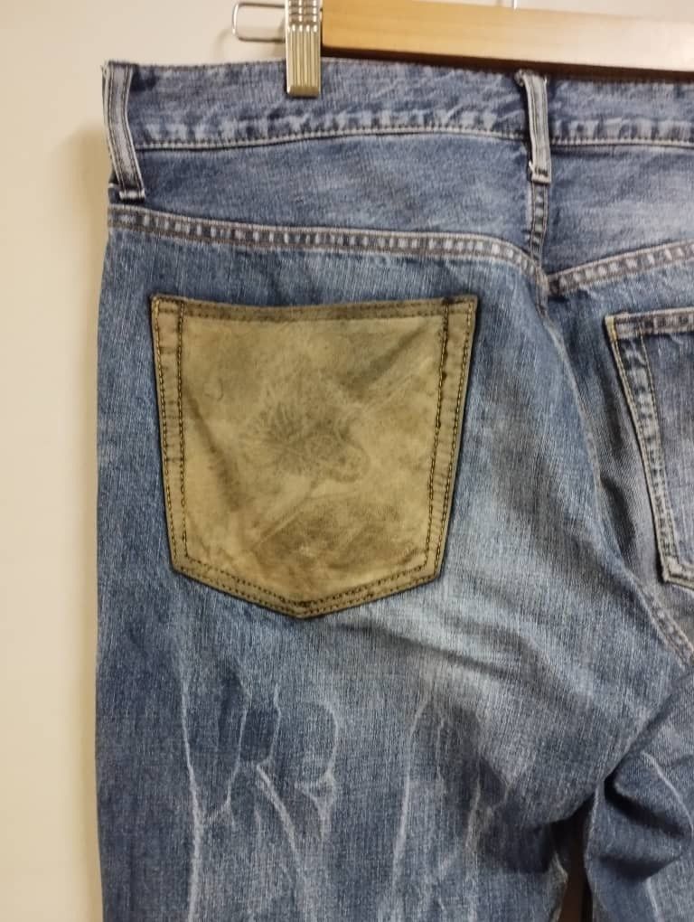 Takeo Kikuchi Japan Designer Takeo Kikuchi Leather Pocket Lightning Wash Size US 33 - 12 Thumbnail