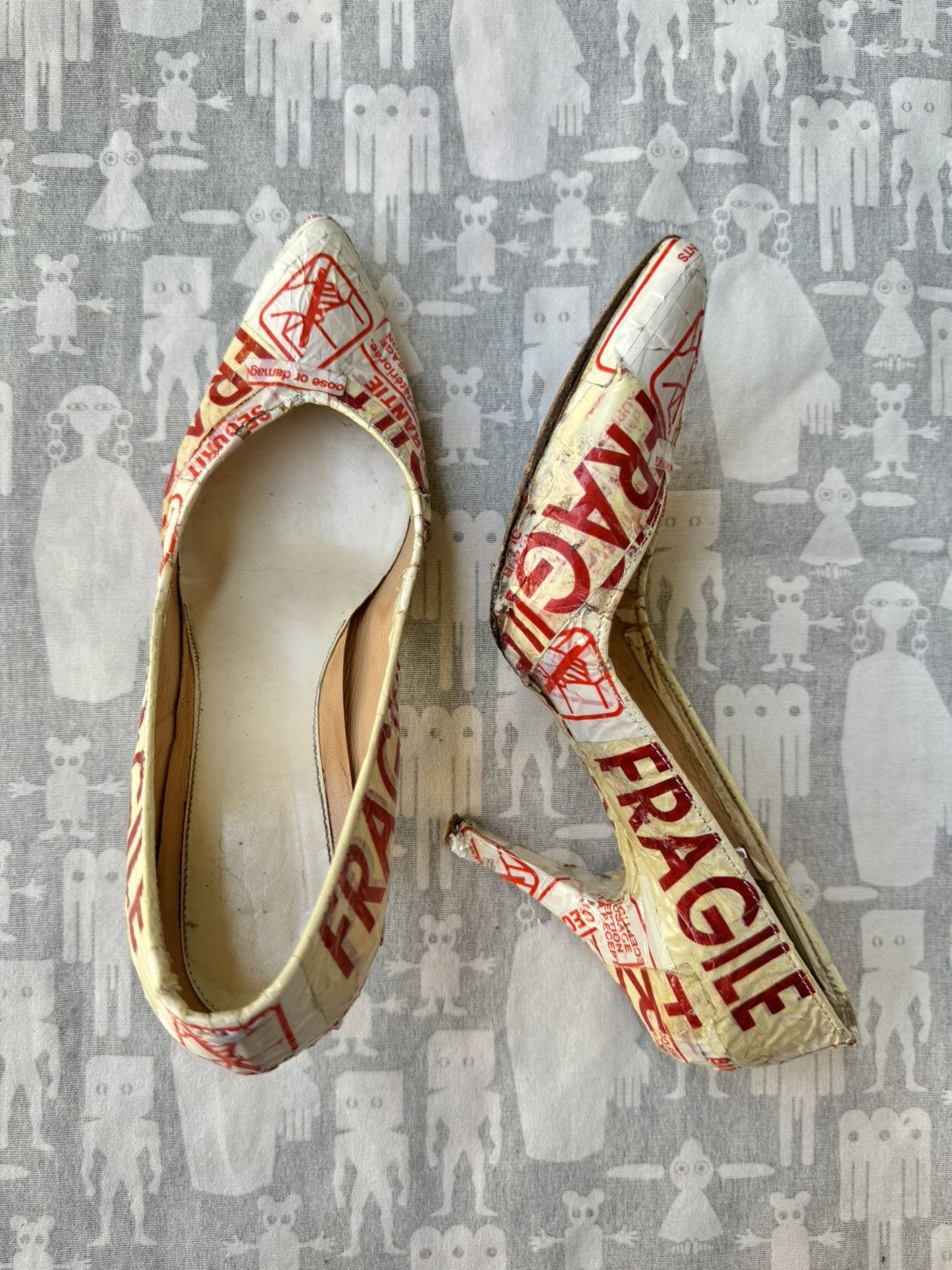 Maison Margiela Maison Martin Margiela SS06 "FRAGILE" Artisanal Pumps Size US 10 / IT 40 - 5 Thumbnail