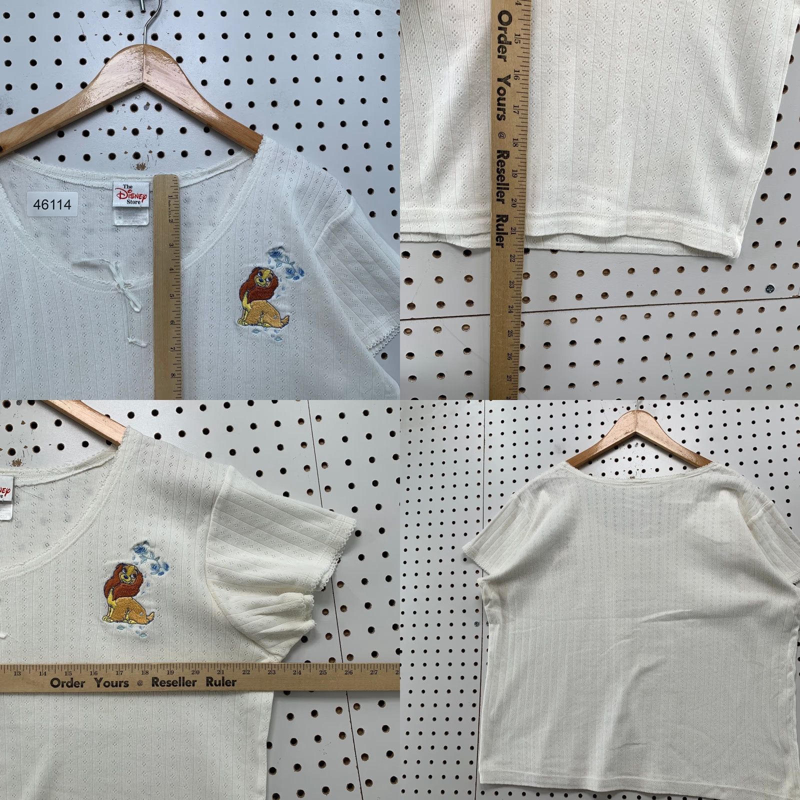 Disney VINTAGE Disney Lady Tramp Top Womens XL White Neck Tie Embroidered Movie Shirt Size XL / US 12-14 / IT 48-50 - 8 Thumbnail
