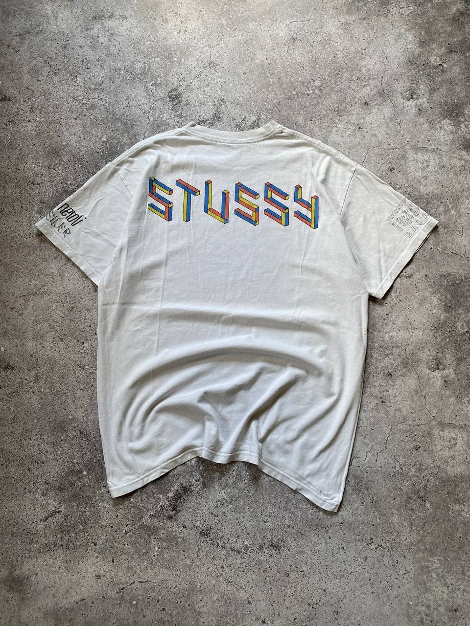 Stussy × Vintage Vintage Stussy Isoul8 Big Logo T-shirt Size US L / EU 52-54 / 3 - 2 Thumbnail