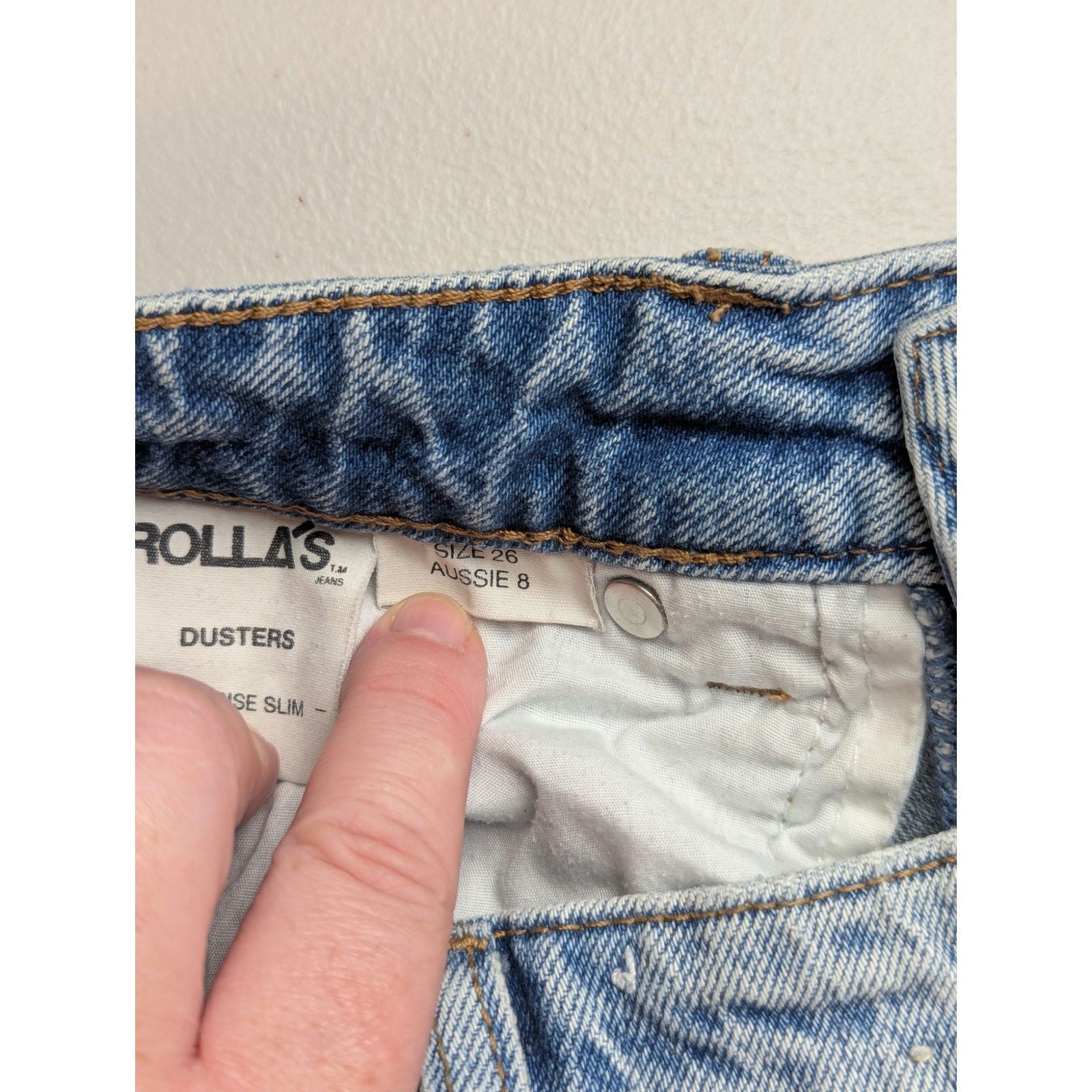 Rolla's Rollas High Rise Slim Dusters Denim Jeans Womens 26 Light Size 26" / US 2 / IT 38 - 6 Thumbnail