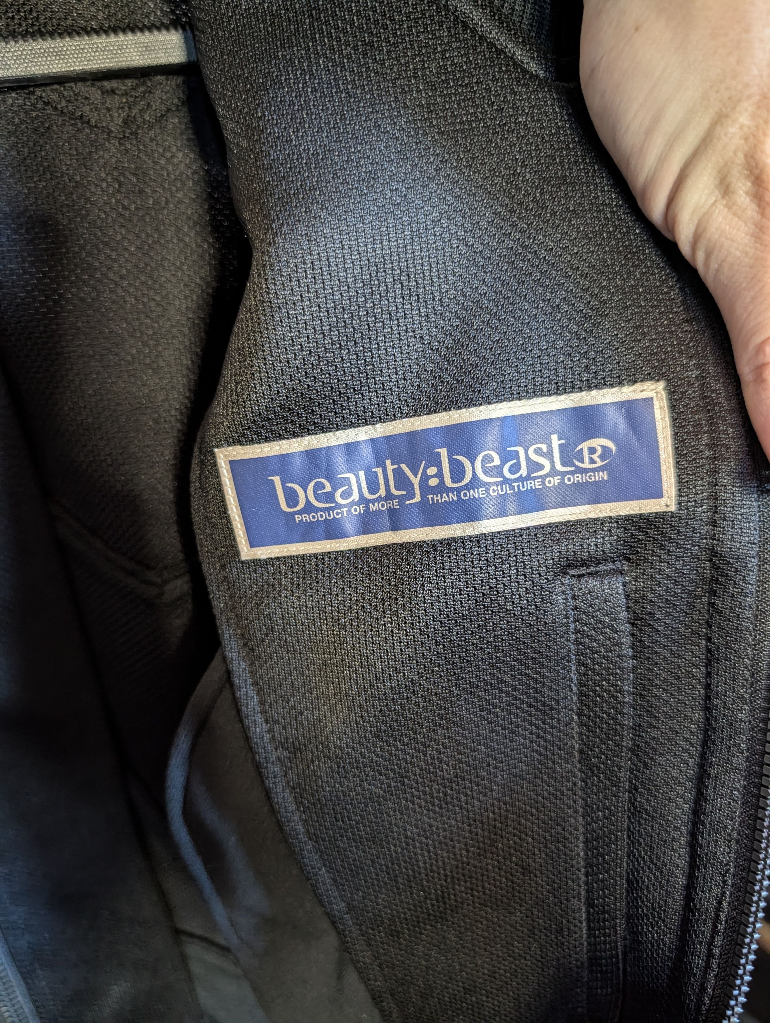 Beauty Beast Vtg Y2K cyberpunk paneled zip-up jacket black/purple Size US L / EU 52-54 / 3 - 12 Thumbnail