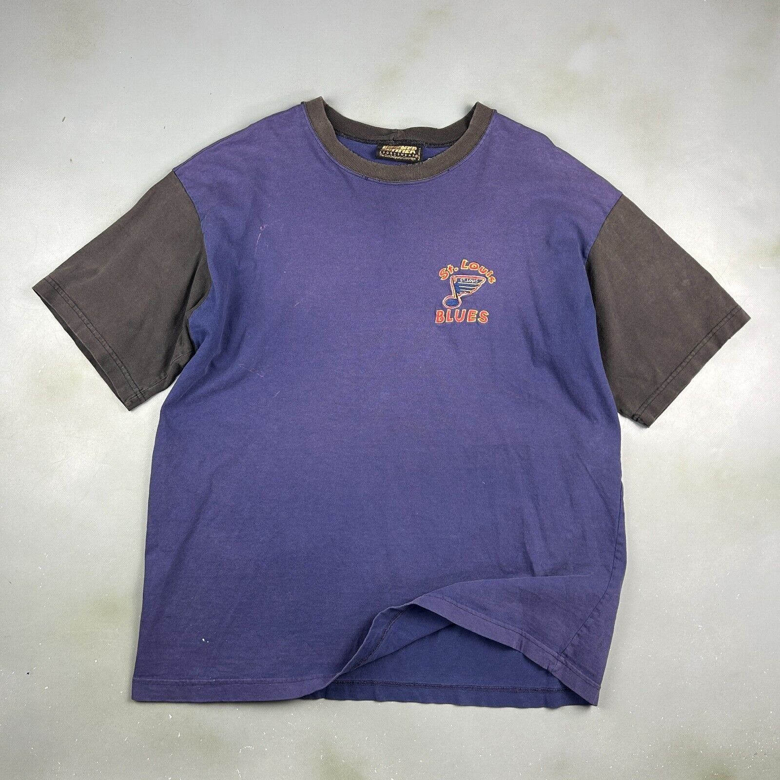 Vintage VINTAGE 90s | St. Louis Blues Logo Faded Hockey T-Shirt XL Size US XL / EU 56 / 4 - 1 Thumbnail