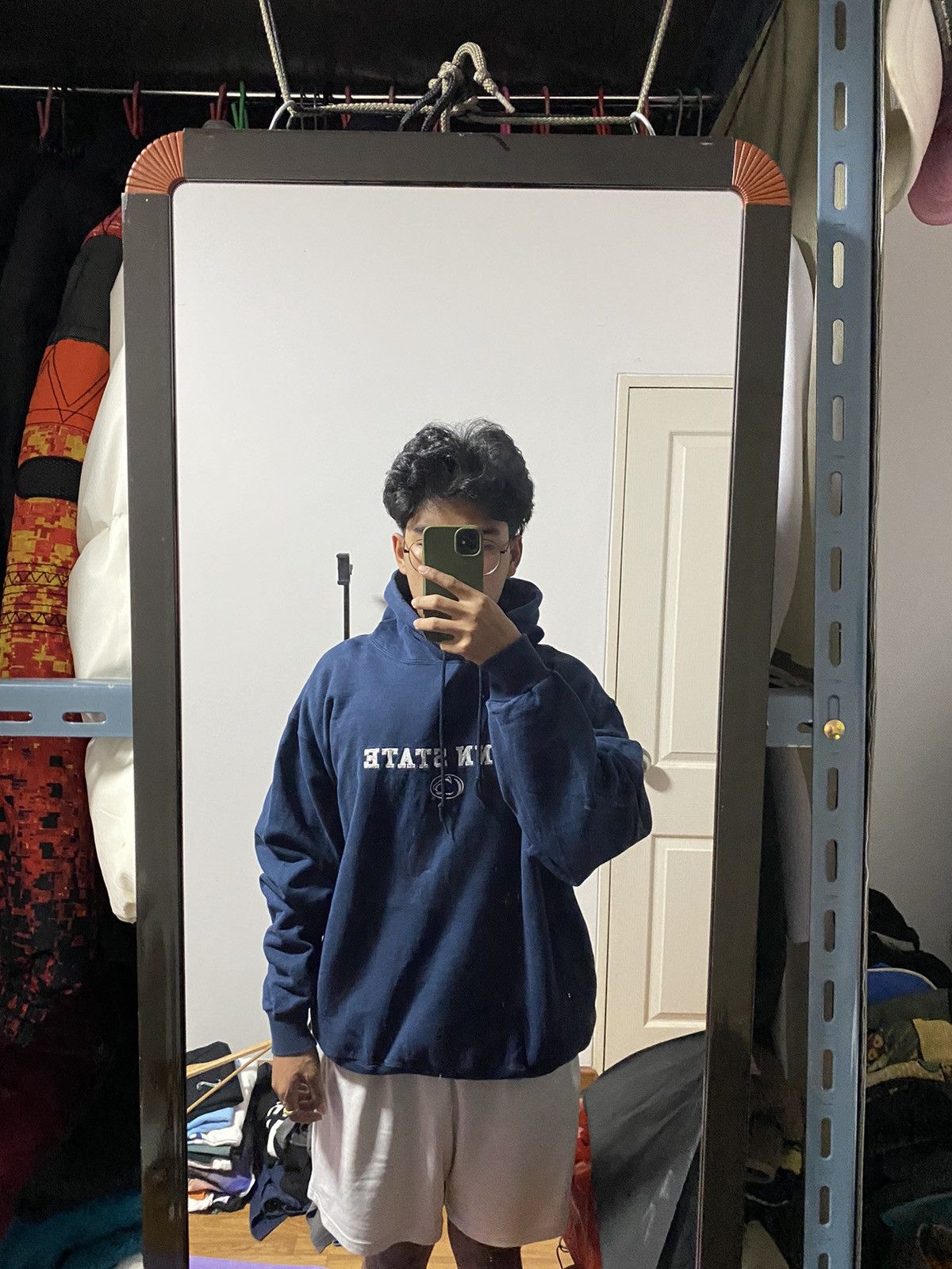 image of Russell Athletic Heavyweight Hoodie in Navy, Men's (Size XL)