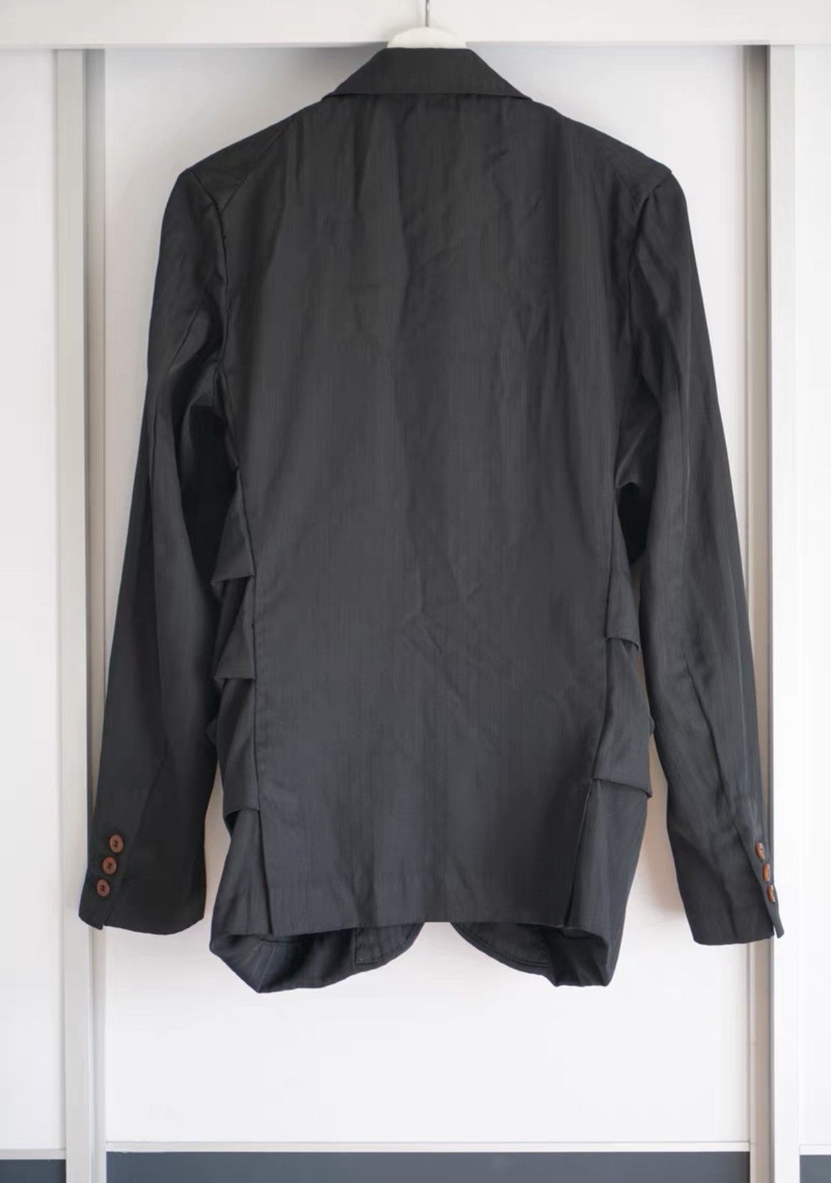 Yohji Yamamoto Comme des Garcons 19ss Runway Pleated Blazer K4 Size US XS / EU 42 / 0 - 2 Thumbnail