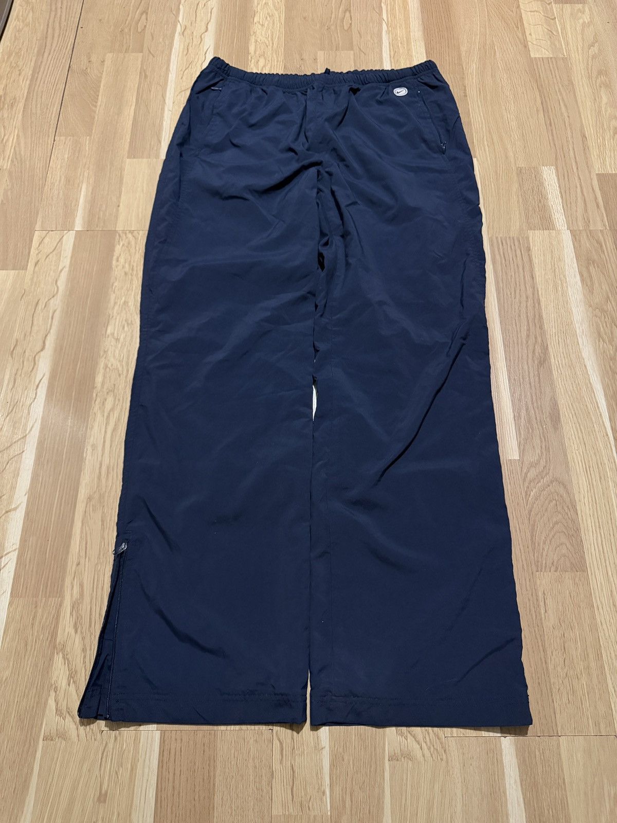 Nike Nike vintage nylon pants drill hype y2k wide blue 2000s Size US 34 / EU 50 - 1 Thumbnail