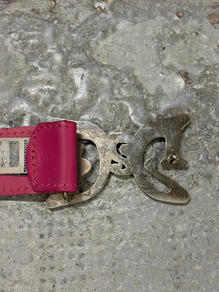 Dolce & Gabbana SS2004 Dolce & Gabbana Art Nouveau Pink Leather Belt Size ONE SIZE - 6 Thumbnail