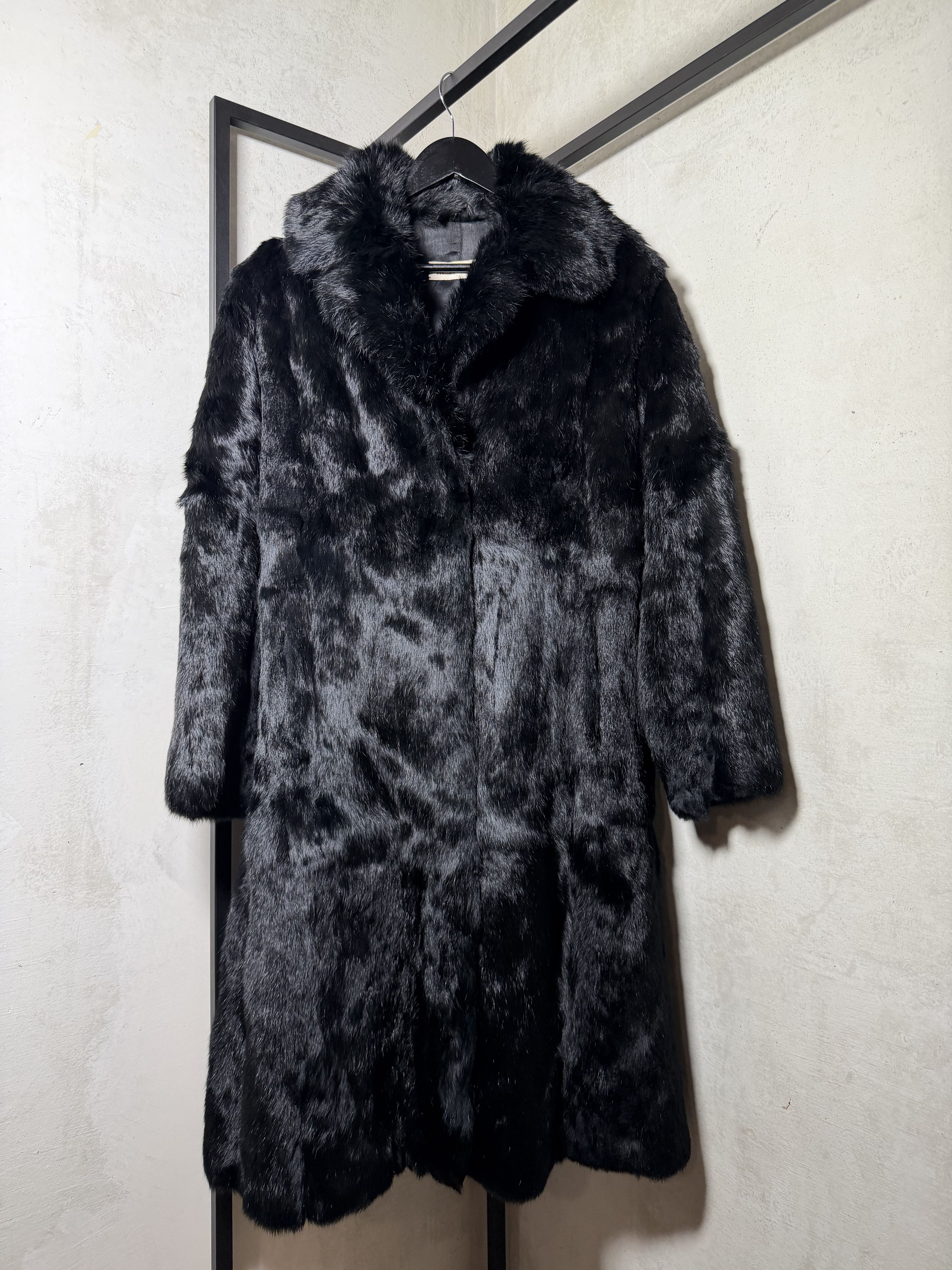 Marni Vintage Marni Black Coney Fur Coat With Satin Lining Size XXL / US 16-18 / IT 52-54 - 3 Thumbnail