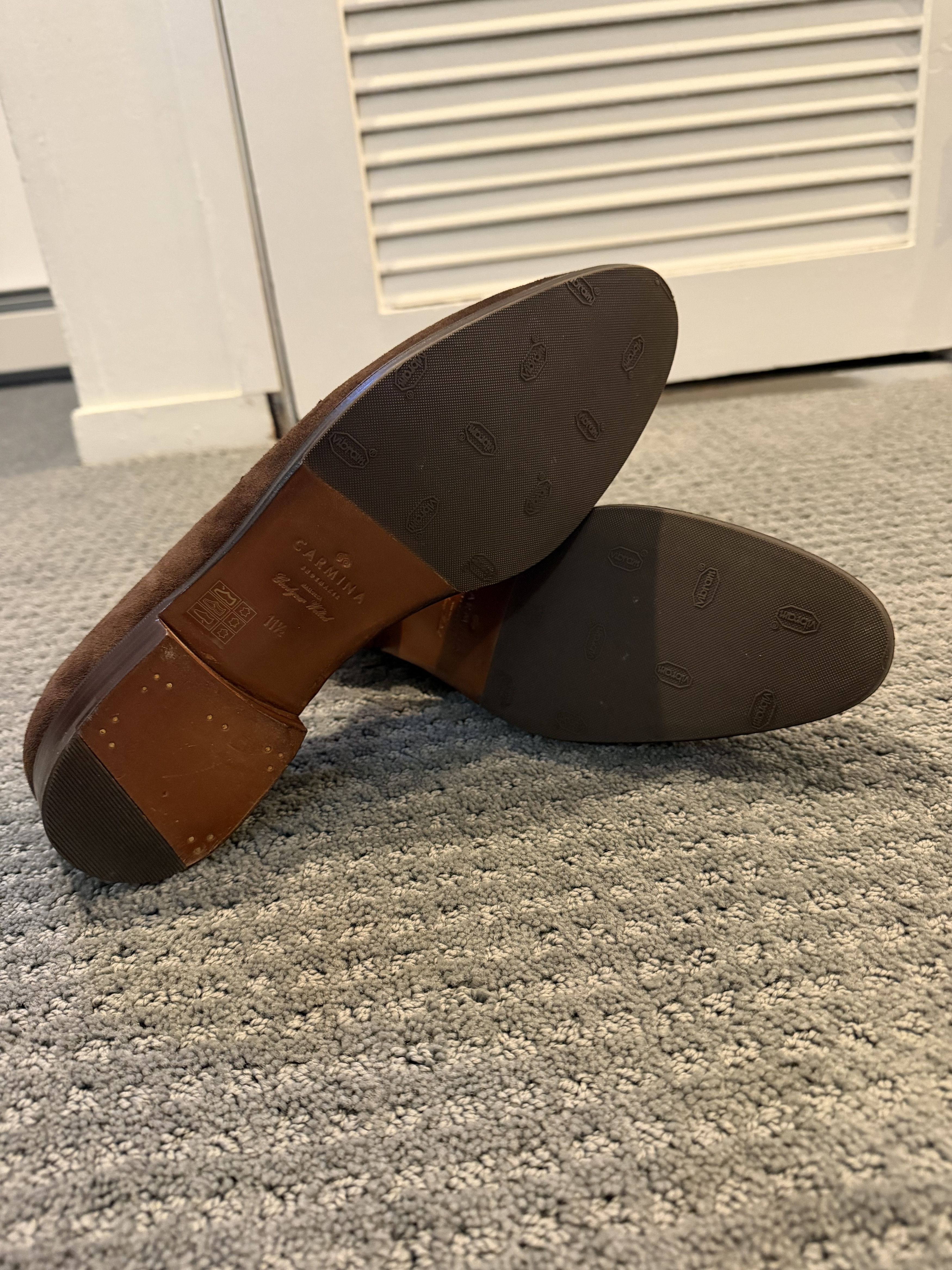 Carmina Brown Suede Penny Loafer (Never Worn) Size US 13 / EU 46 - 4 Thumbnail