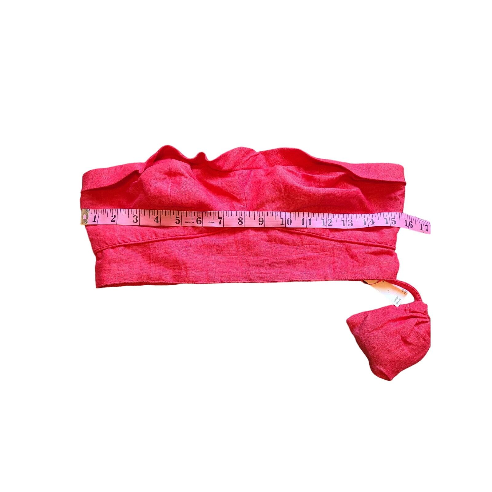 Anthropologie Maeve Anthropologie Red Linen Bustier Top Size Small NWT Size S / US 4 / IT 40 - 8 Thumbnail