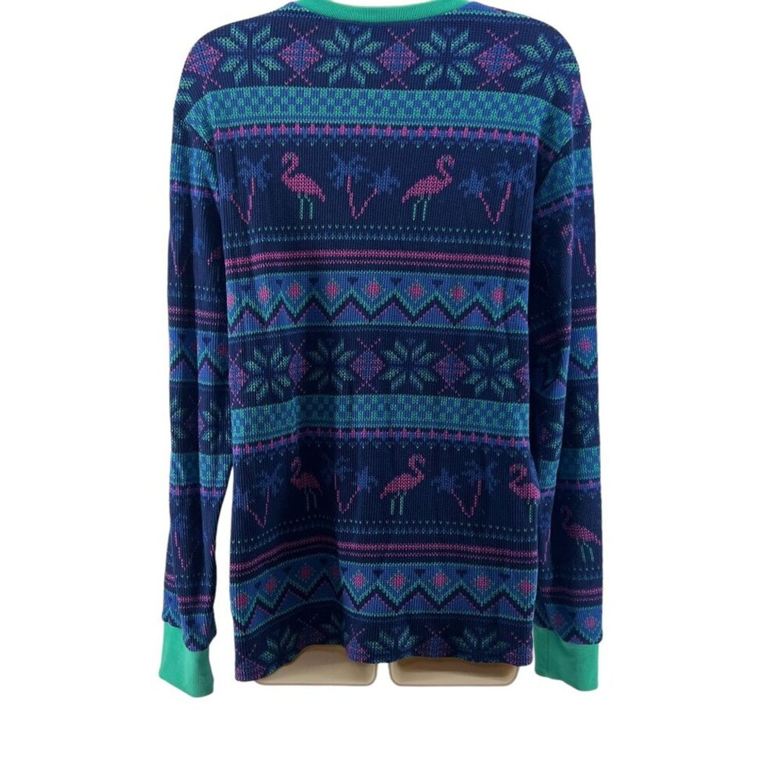 Chubbies Chubbies The Snowbirds Flamingo Waffle Sleep Shirt Blue Pink Size US L / EU 52-54 / 3 - 5 Thumbnail