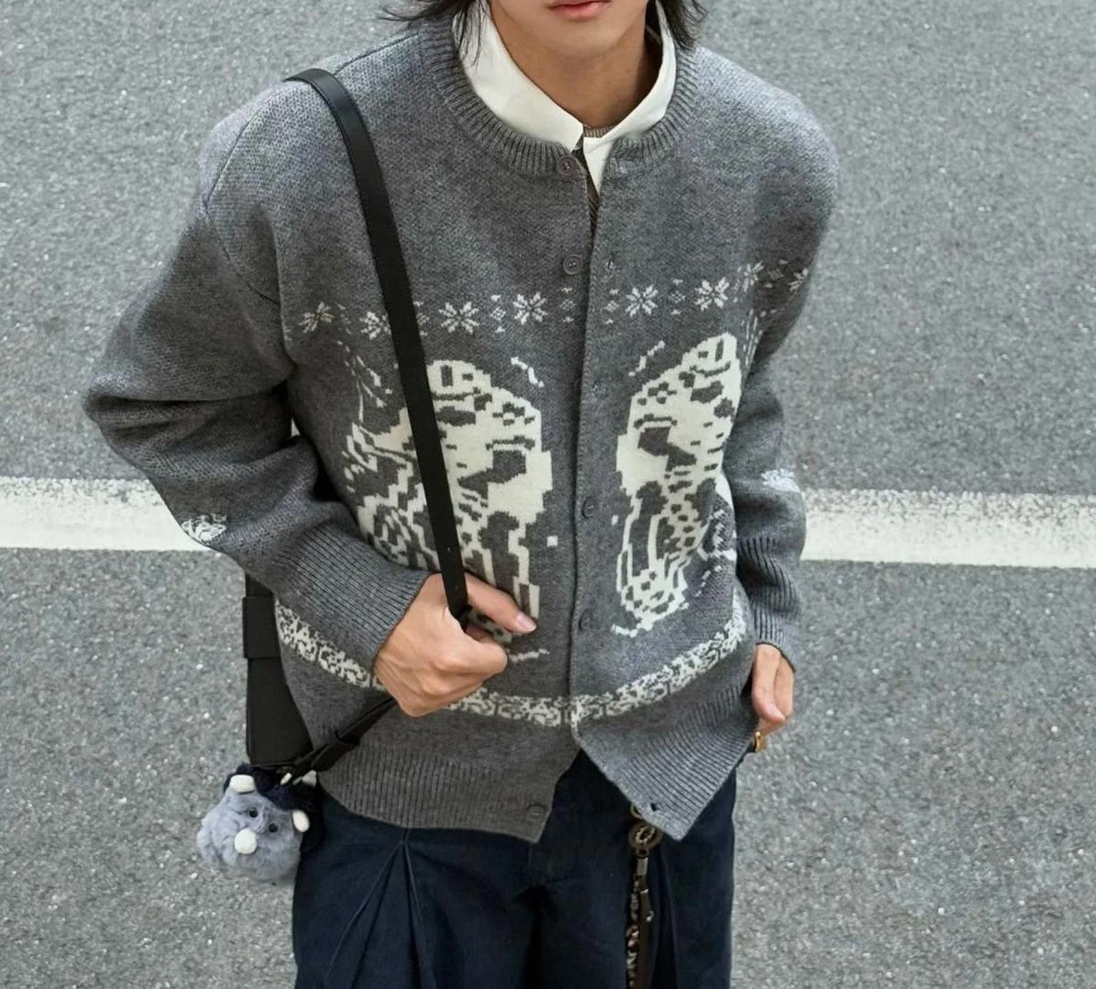 Other 1000G Fair Isle Cardigan | Polar Fleece Heavy Chunky Knit Size US L / EU 52-54 / 3 - 4 Thumbnail